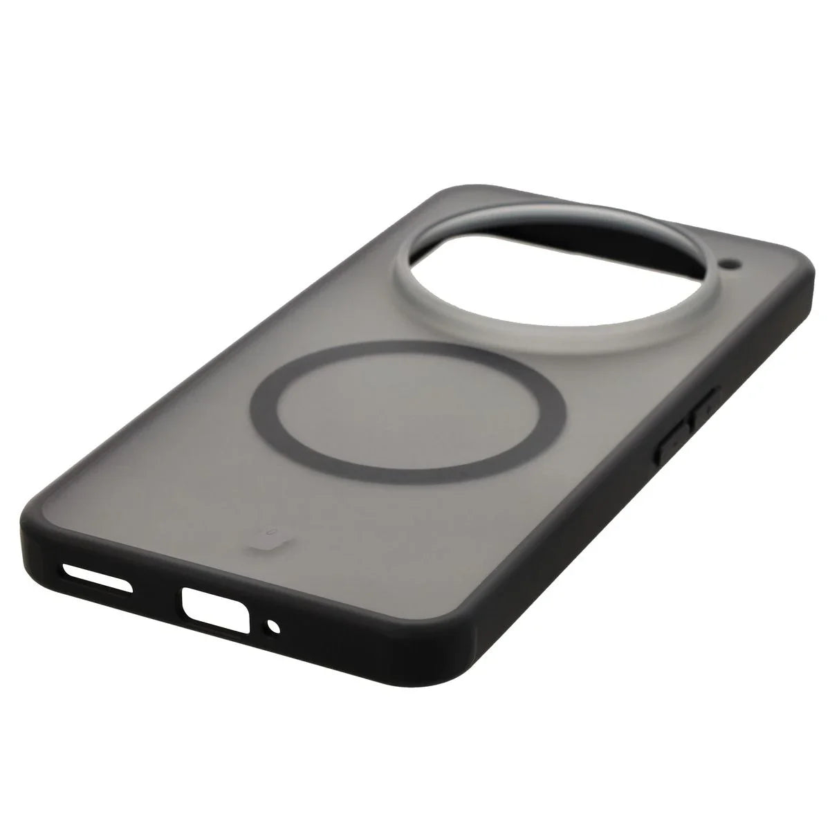 Schutzhülle mit Magnetring + gehärtetem Glas für Nothing Phone (3a) Pro, Bizon MatteO Pack, Getönt-Schwarz