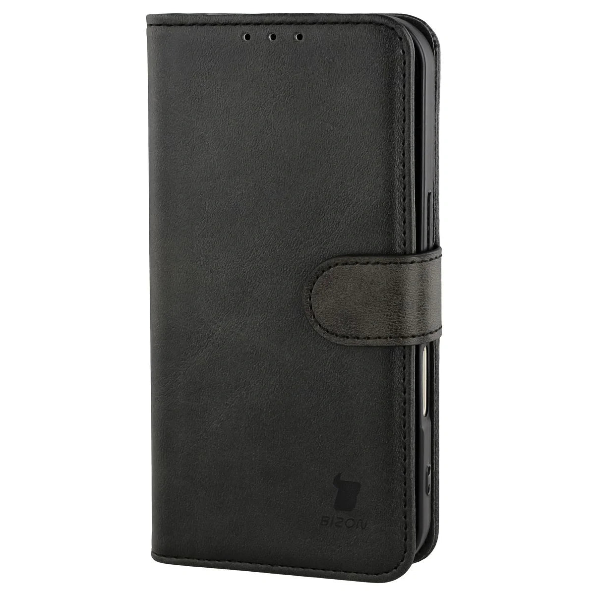 Handyhülle mit Klappe für iPhone 17, Bizon Case Pocket, Schwarz