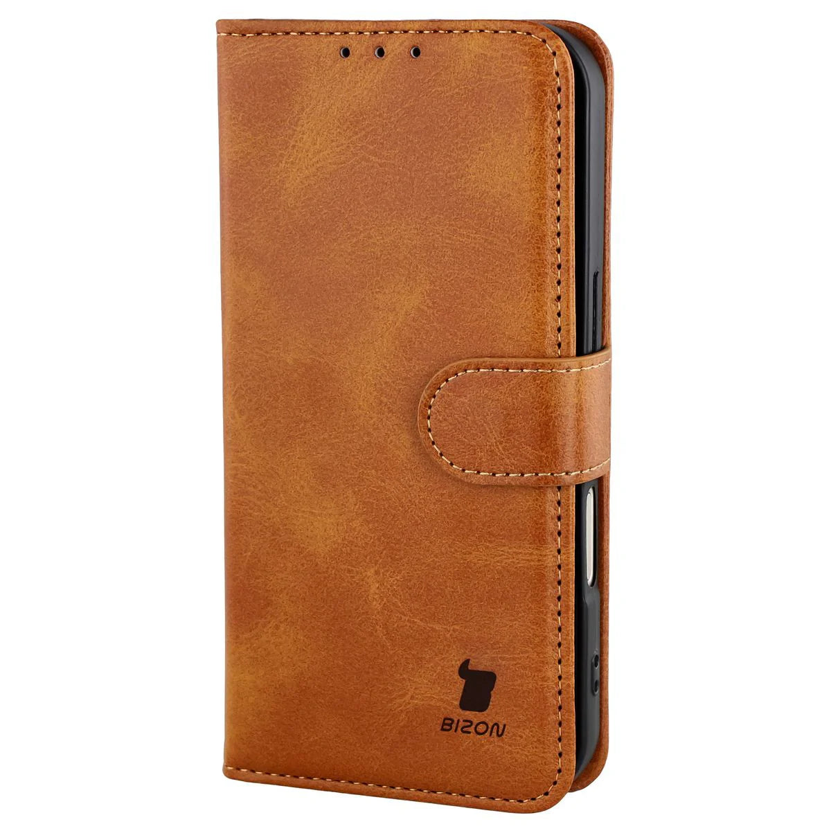 Handyhülle mit Klappe für iPhone 17, Bizon Case Pocket, Braun
