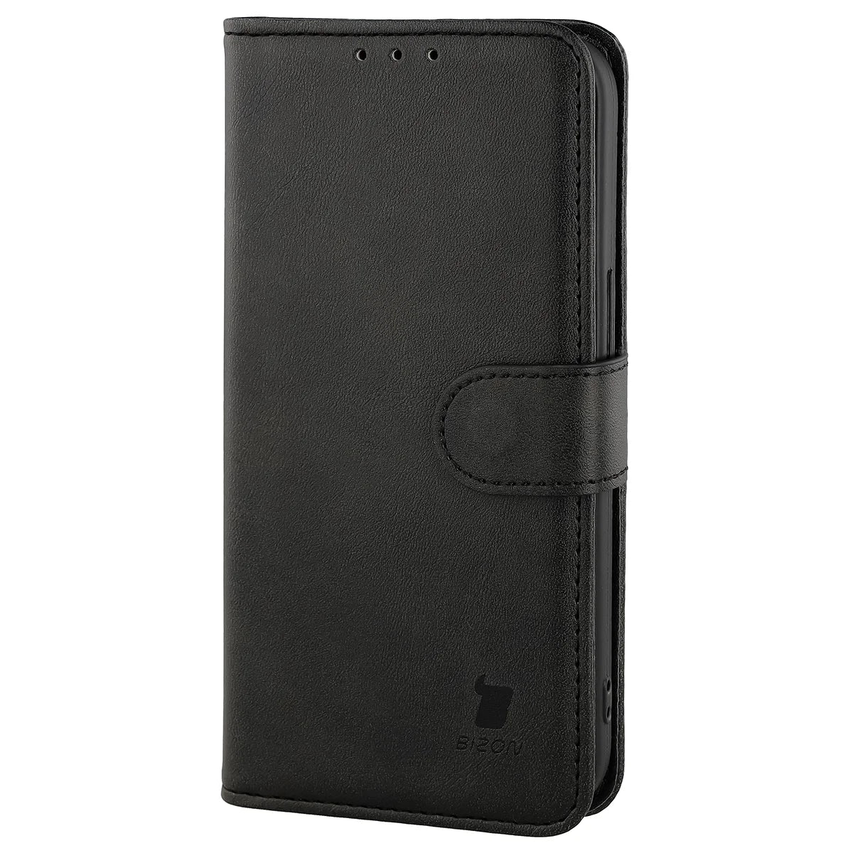 Handyhülle mit Klappe für iPhone 17e / 16e, Bizon Case Pocket, Schwarz