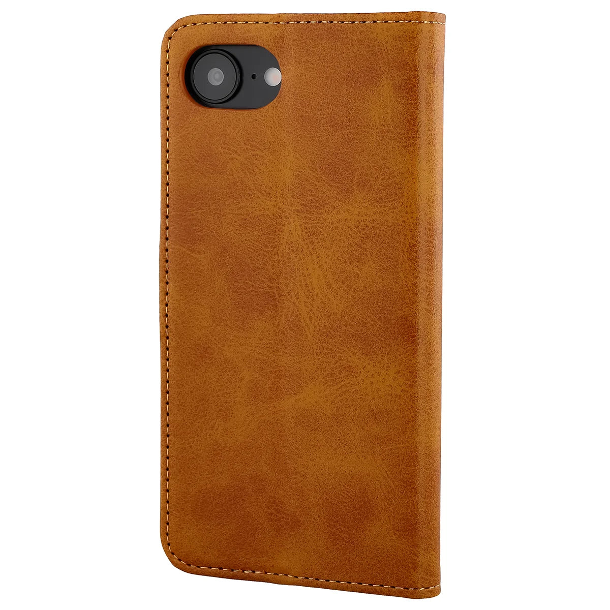 Handyhülle mit Klappe für iPhone 17e / 16e, Bizon Case Pocket, Braun