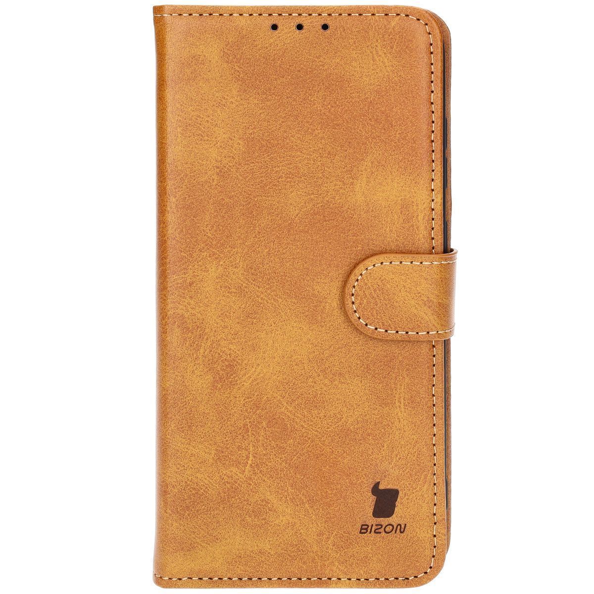 Handyhülle mit Klappe für Galaxy S24 FE, Bizon Case Pocket, Braun