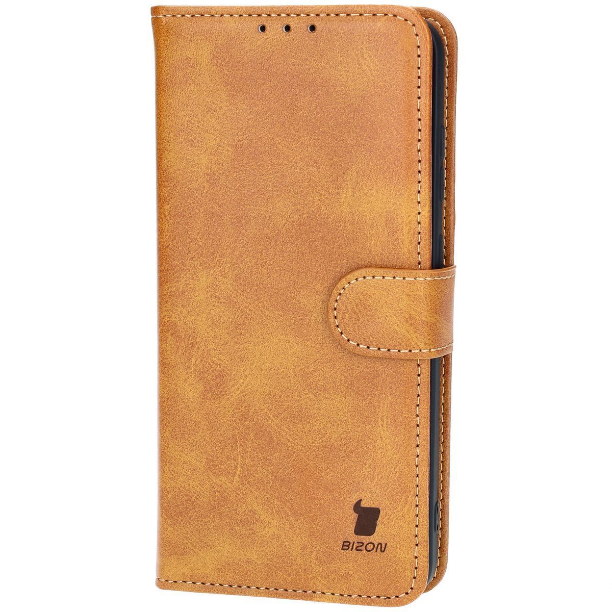 Handyhülle mit Klappe für Galaxy S24 FE, Bizon Case Pocket, Braun