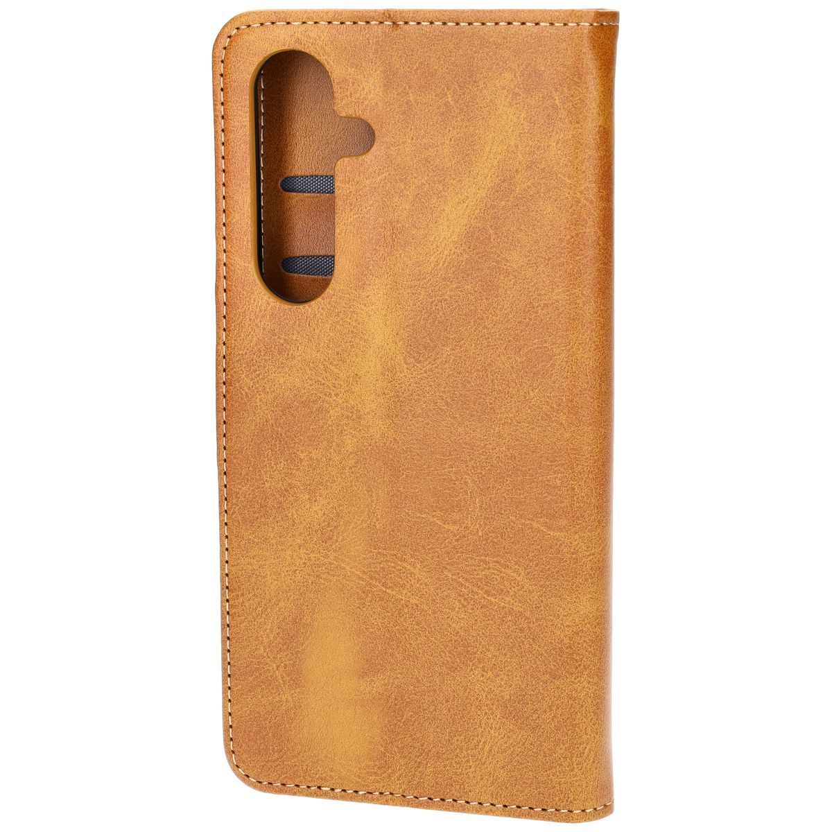 Handyhülle mit Klappe für Galaxy S24 FE, Bizon Case Pocket, Braun