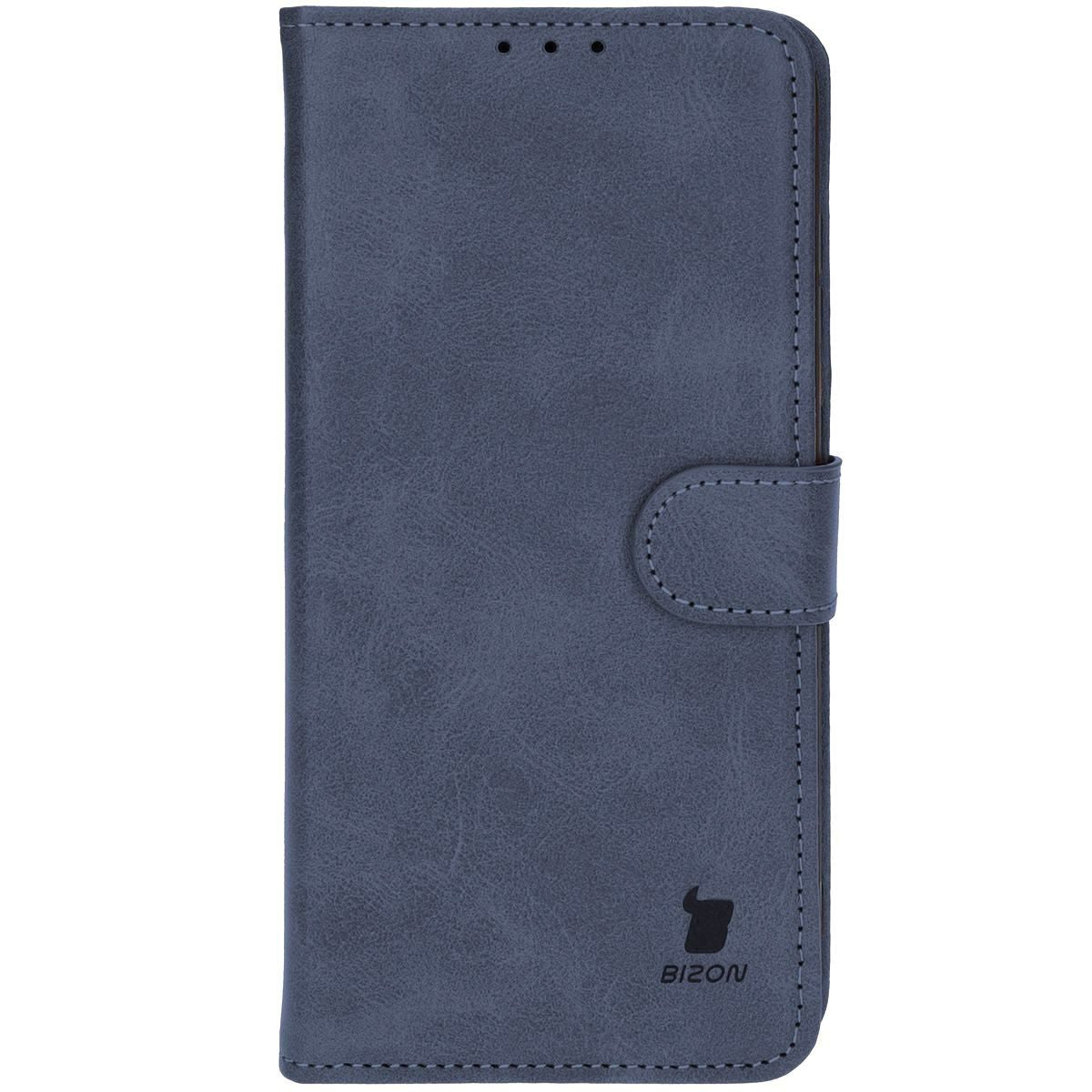 Handyhülle mit Klappe für Galaxy S24 FE, Bizon Case Pocket, Dunkelblau