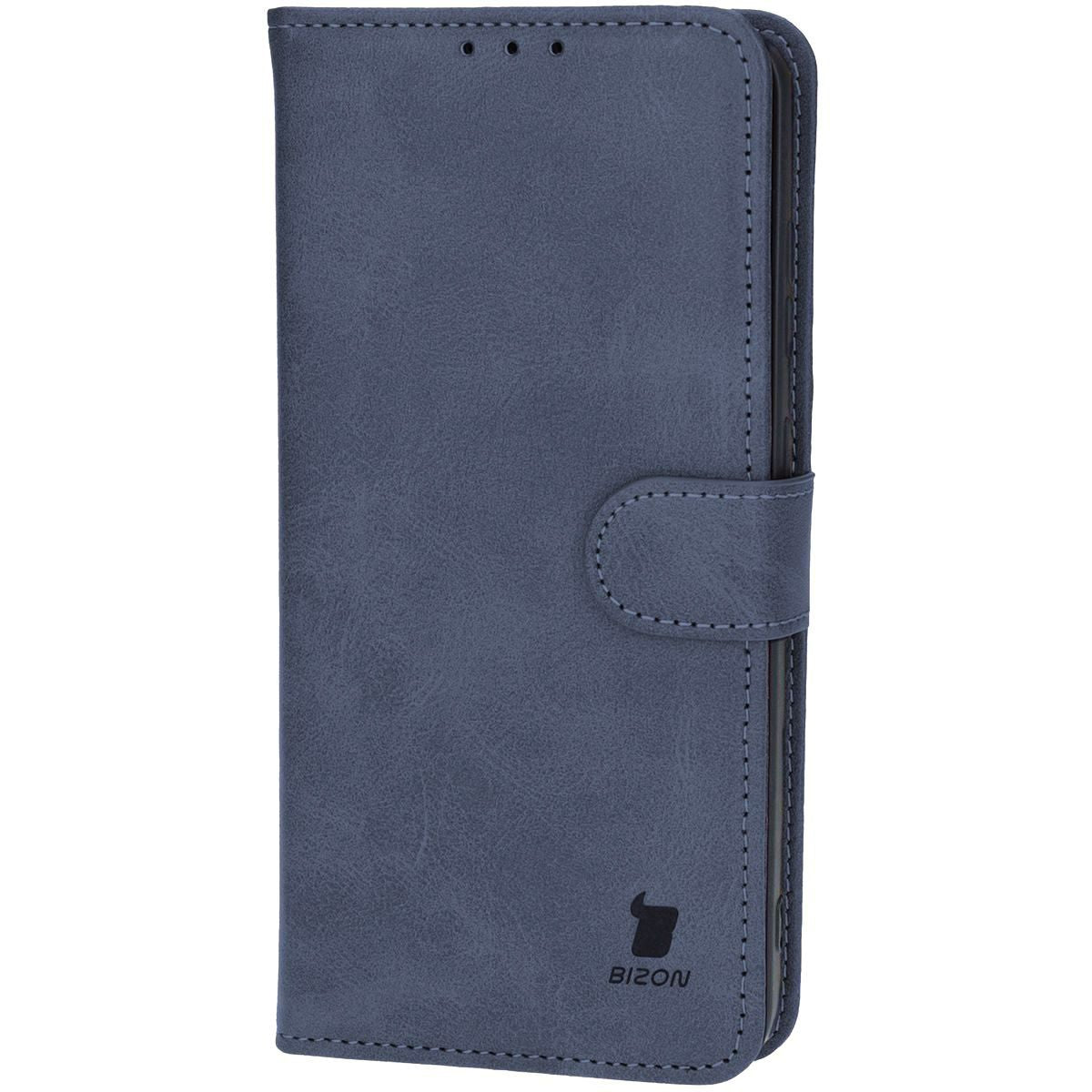 Handyhülle mit Klappe für Galaxy S24 FE, Bizon Case Pocket, Dunkelblau