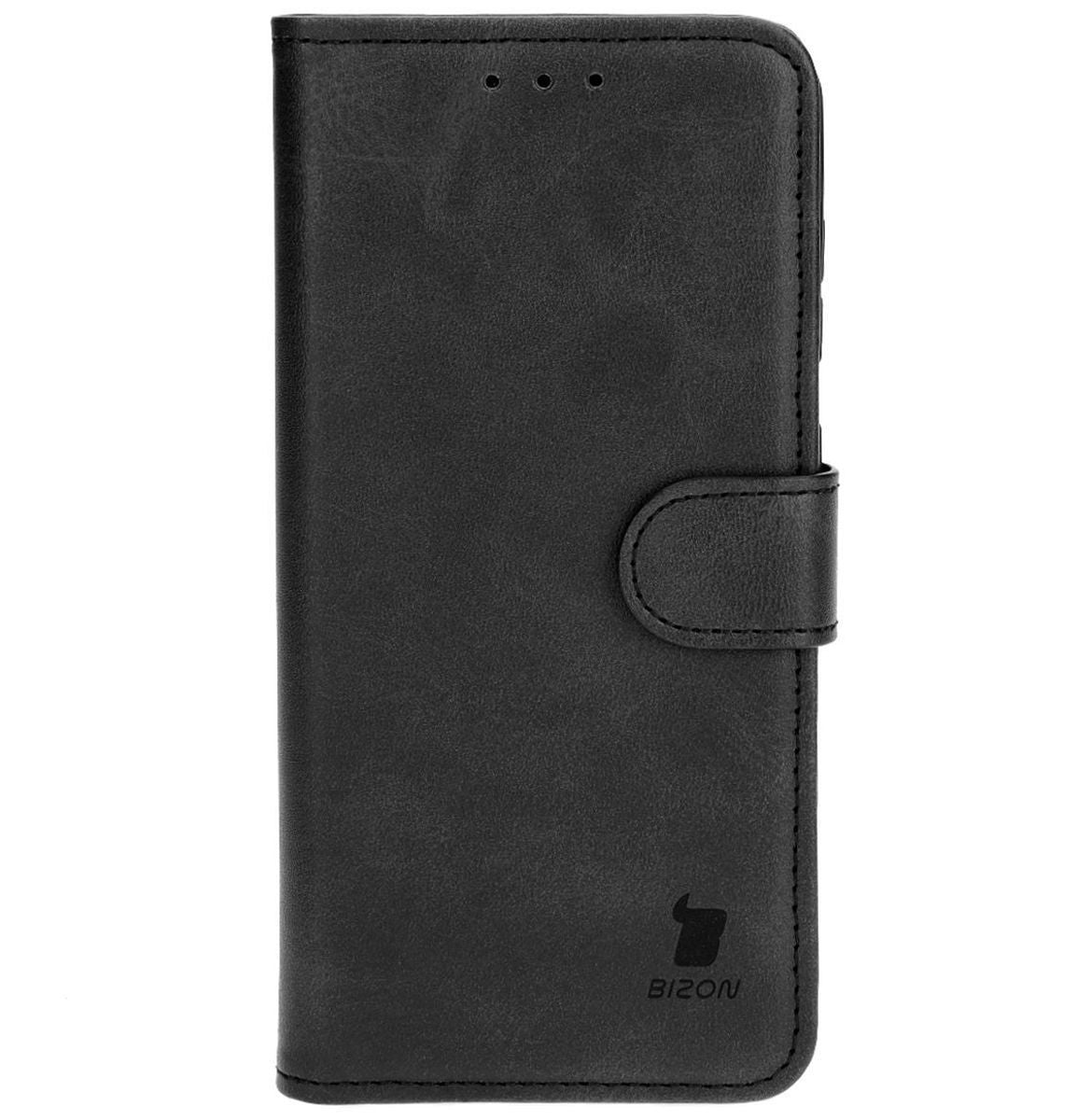 Handyhülle mit Klappe für Galaxy S25 / S24, Bizon Case Pocket, Schwarz