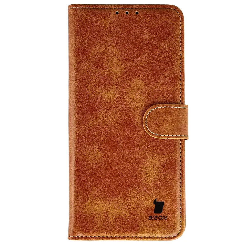 Handyhülle mit Klappe für Galaxy S26 FE / S25 FE, Bizon Case Pocket, Braun (2/6)