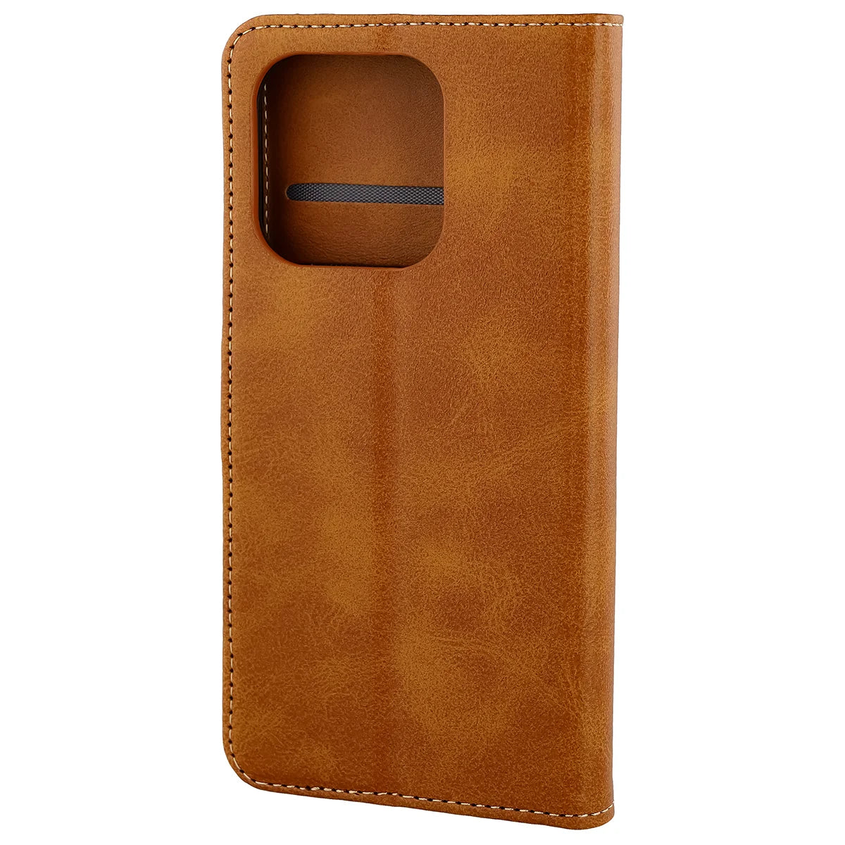 Handyhülle mit Klappe für Honor 600 Lite 5G, Bizon Case Pocket, Braun
