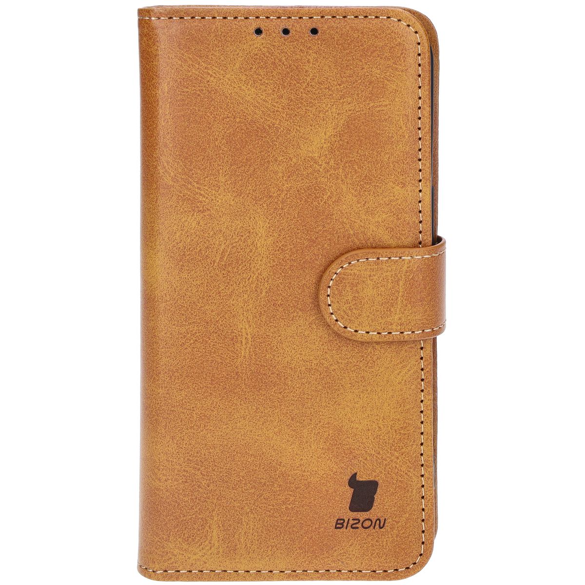 Handyhülle mit Klappe für iPhone 16, Bizon Case Pocket, Braun