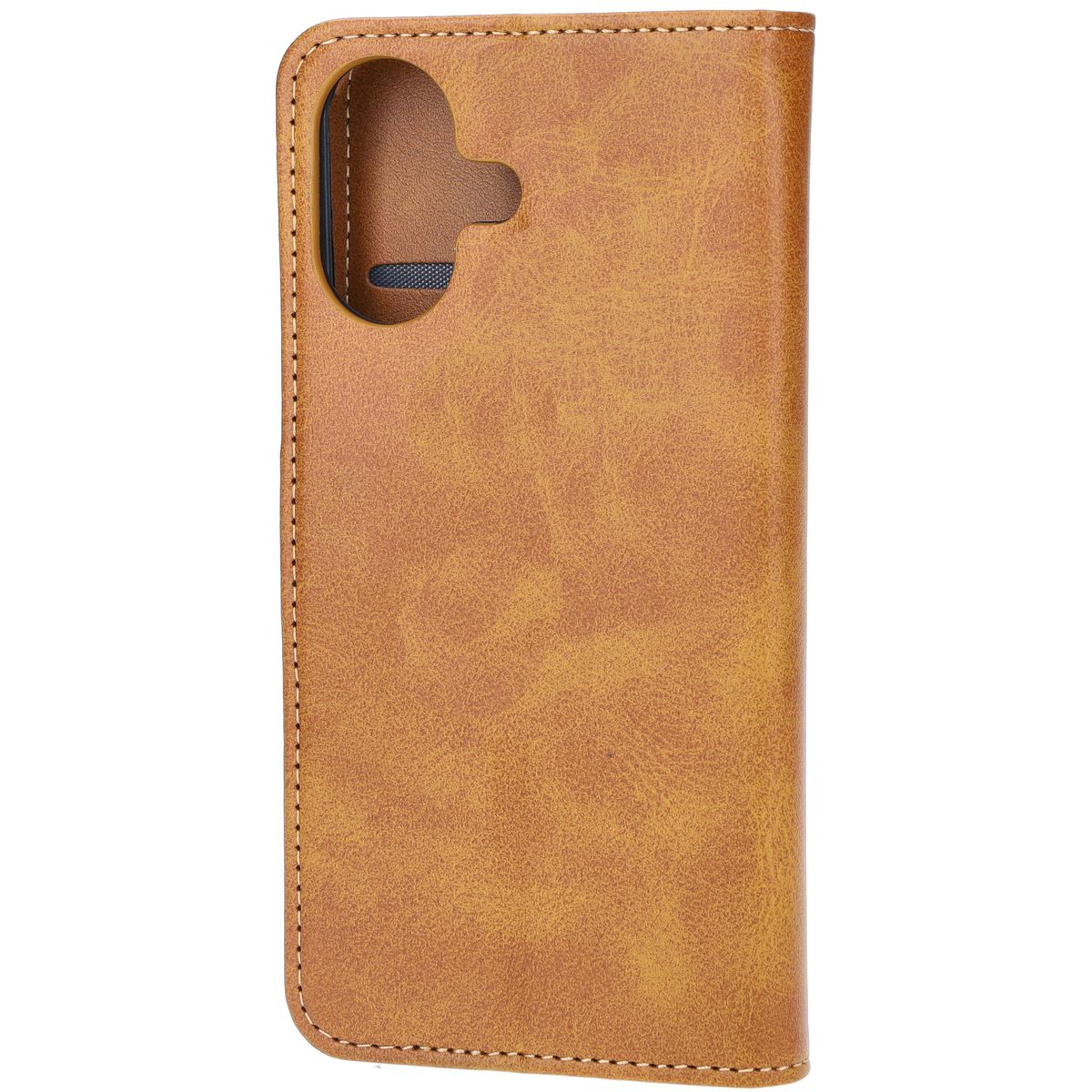 Handyhülle mit Klappe für iPhone 16, Bizon Case Pocket, Braun
