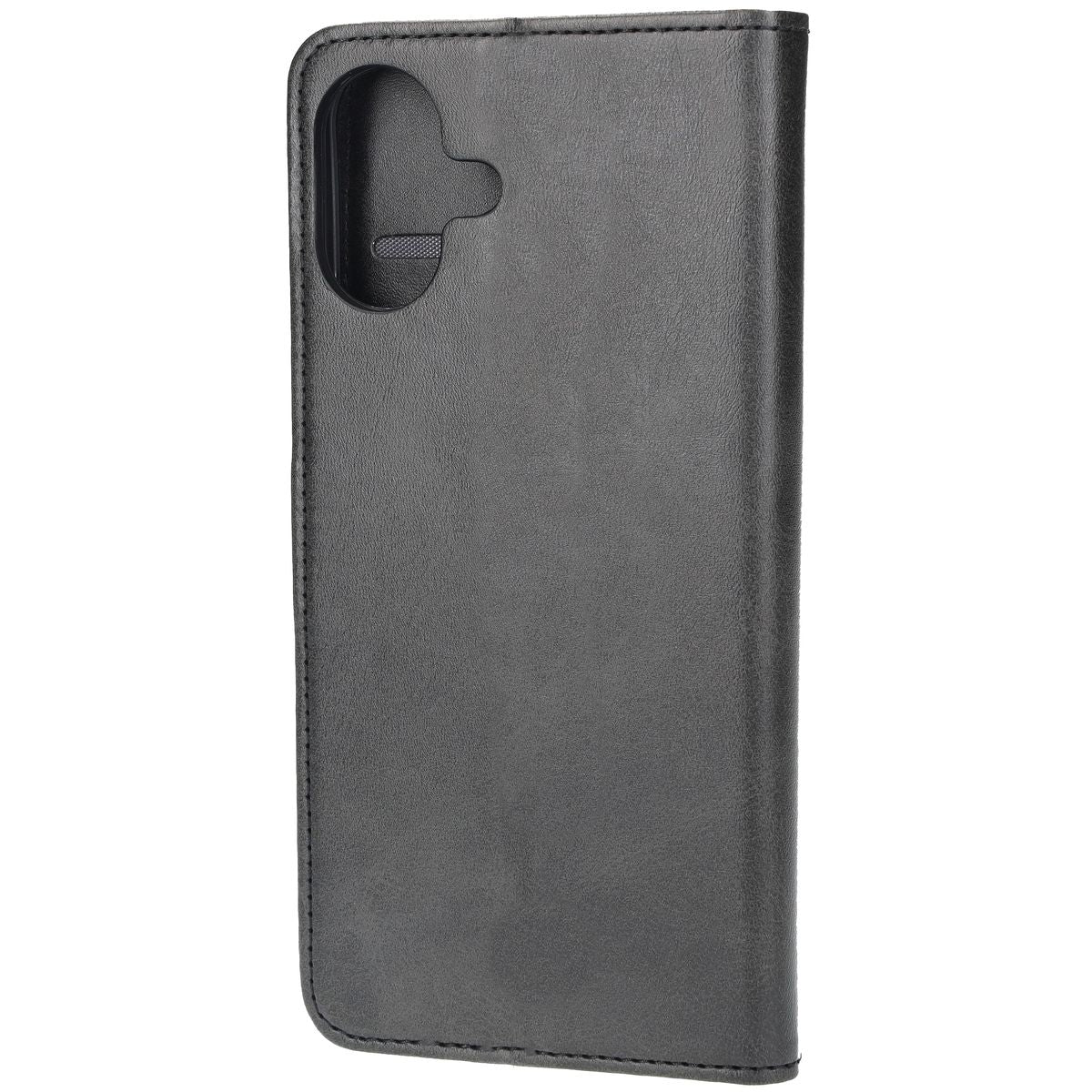 Handyhülle mit Klappe für iPhone 16 Plus, Bizon Case Pocket, Schwarz