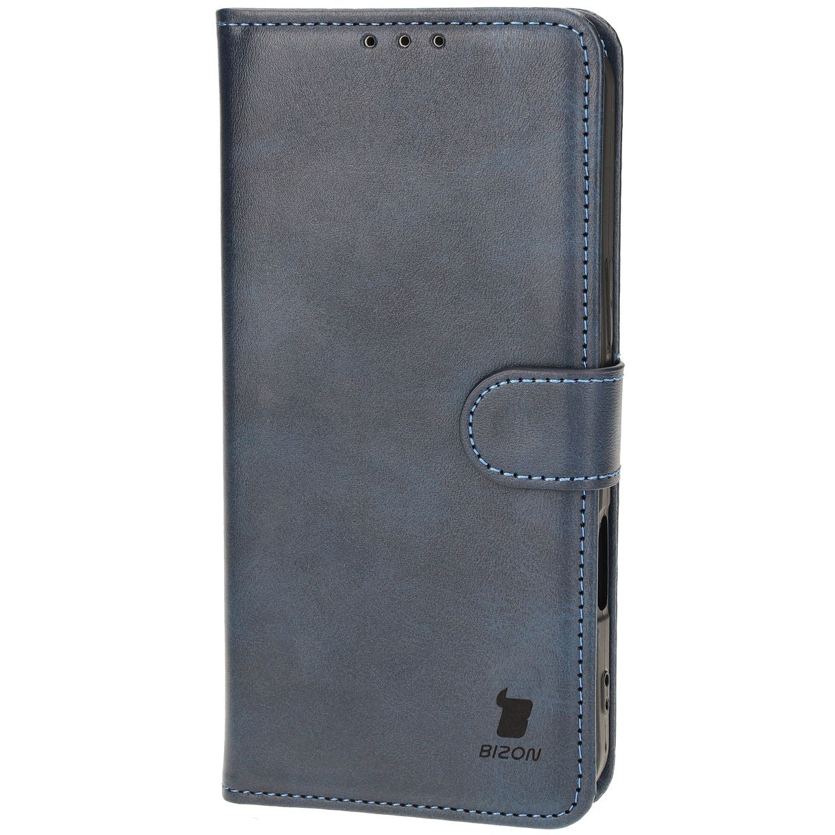 Handyhülle mit Klappe für iPhone 16 Plus, Bizon Case Pocket, Dunkelblau