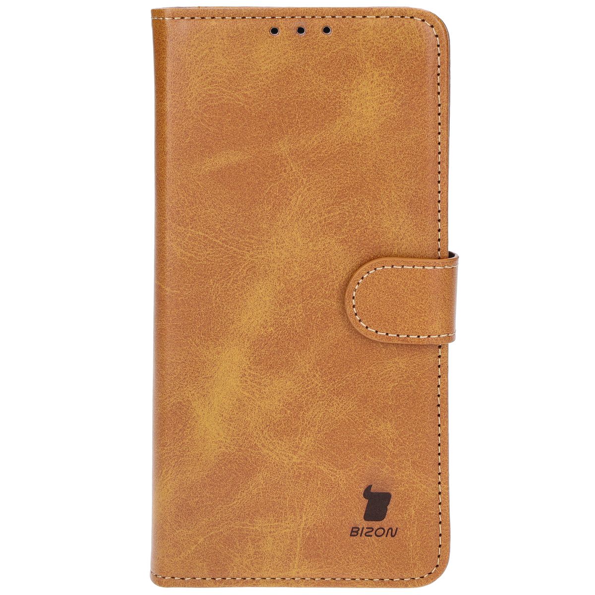 Handyhülle mit Klappe für iPhone 16 Plus, Bizon Case Pocket, Braun