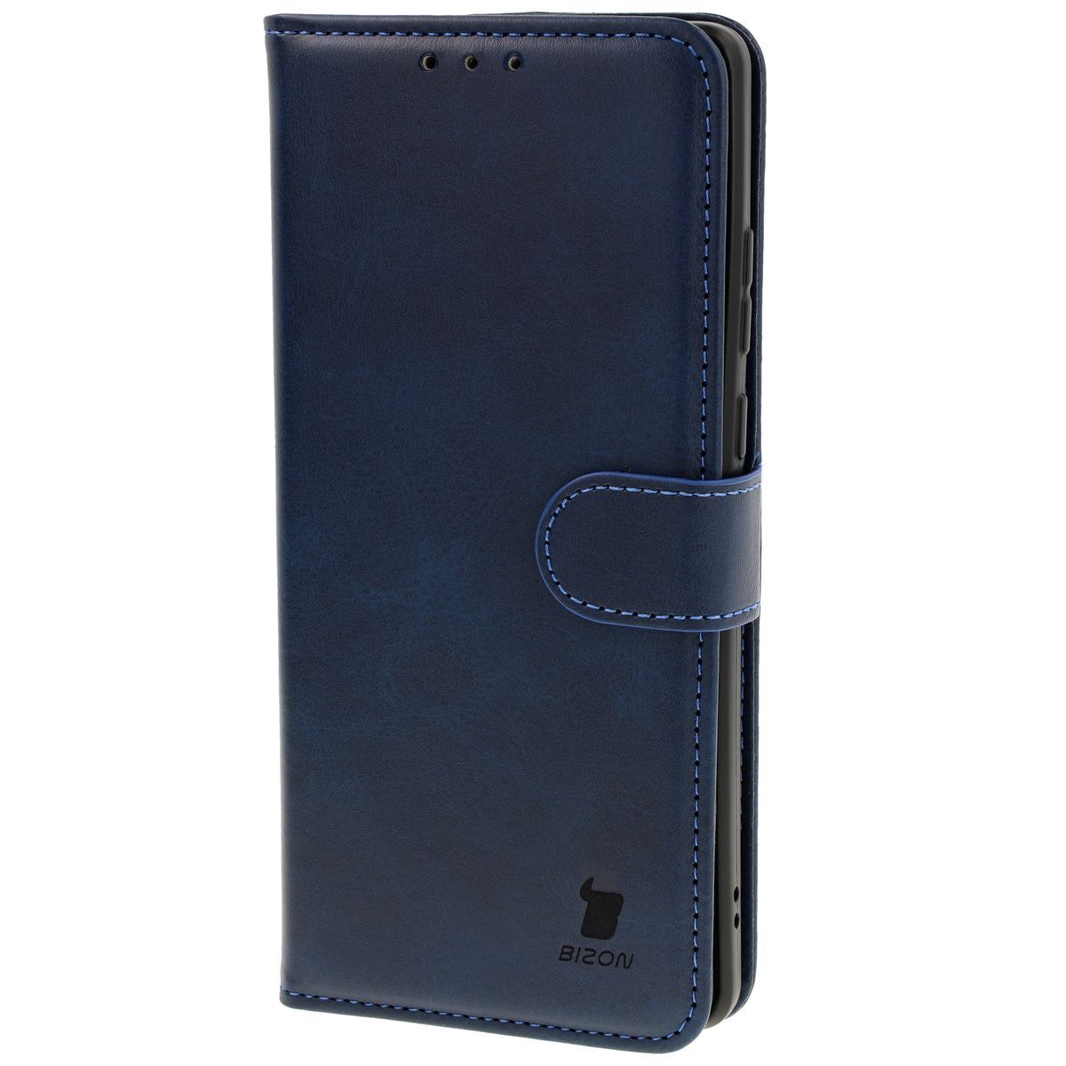 Handyhülle mit Klappe für Motorola Edge 50 Fusion, Bizon Case Pocket, Dunkelblau