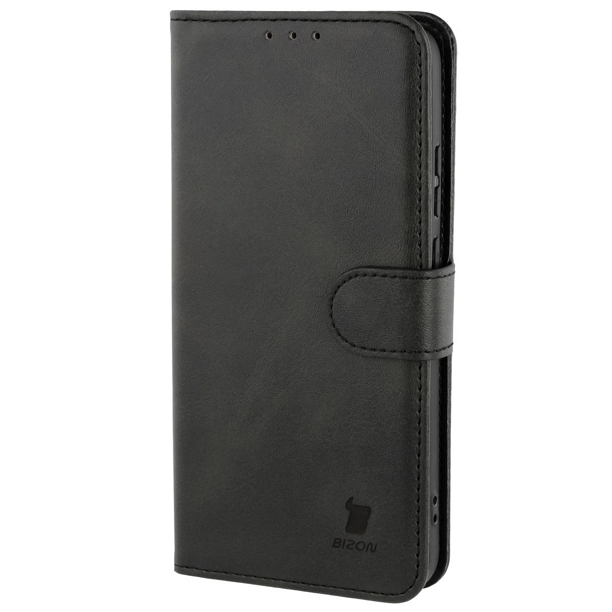 Handyhülle mit Klappe für Motorola Edge 50 Neo, Bizon Case Pocket, Schwarz