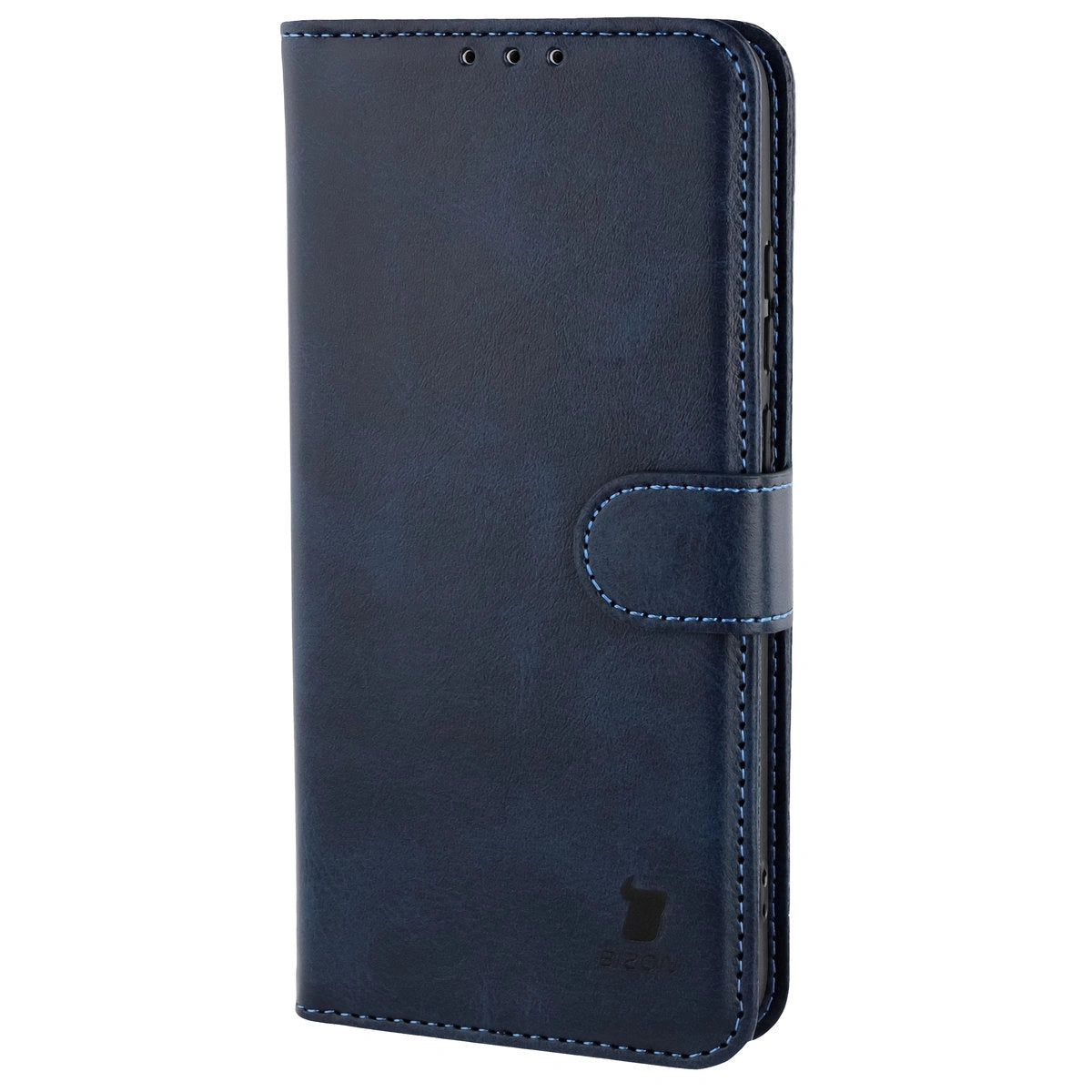 Handyhülle mit Klappe für Motorola Edge 50 Neo, Bizon Case Pocket, Dunkelblau