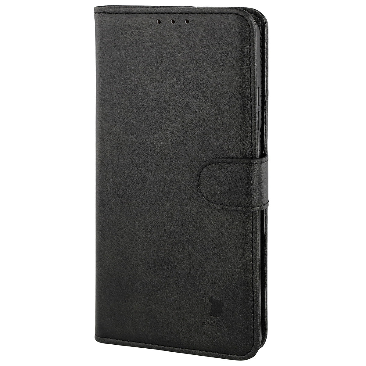 Handyhülle mit Klappe für Motorola Edge 70, Bizon Case Pocket, Schwarz