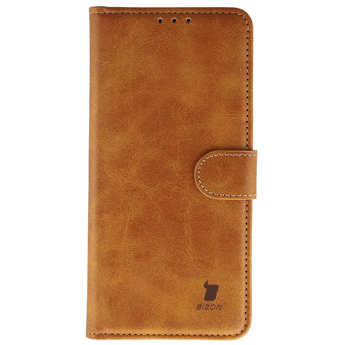 Handyhülle mit Klappe für Motorola Edge 70, Bizon Case Pocket, Braun