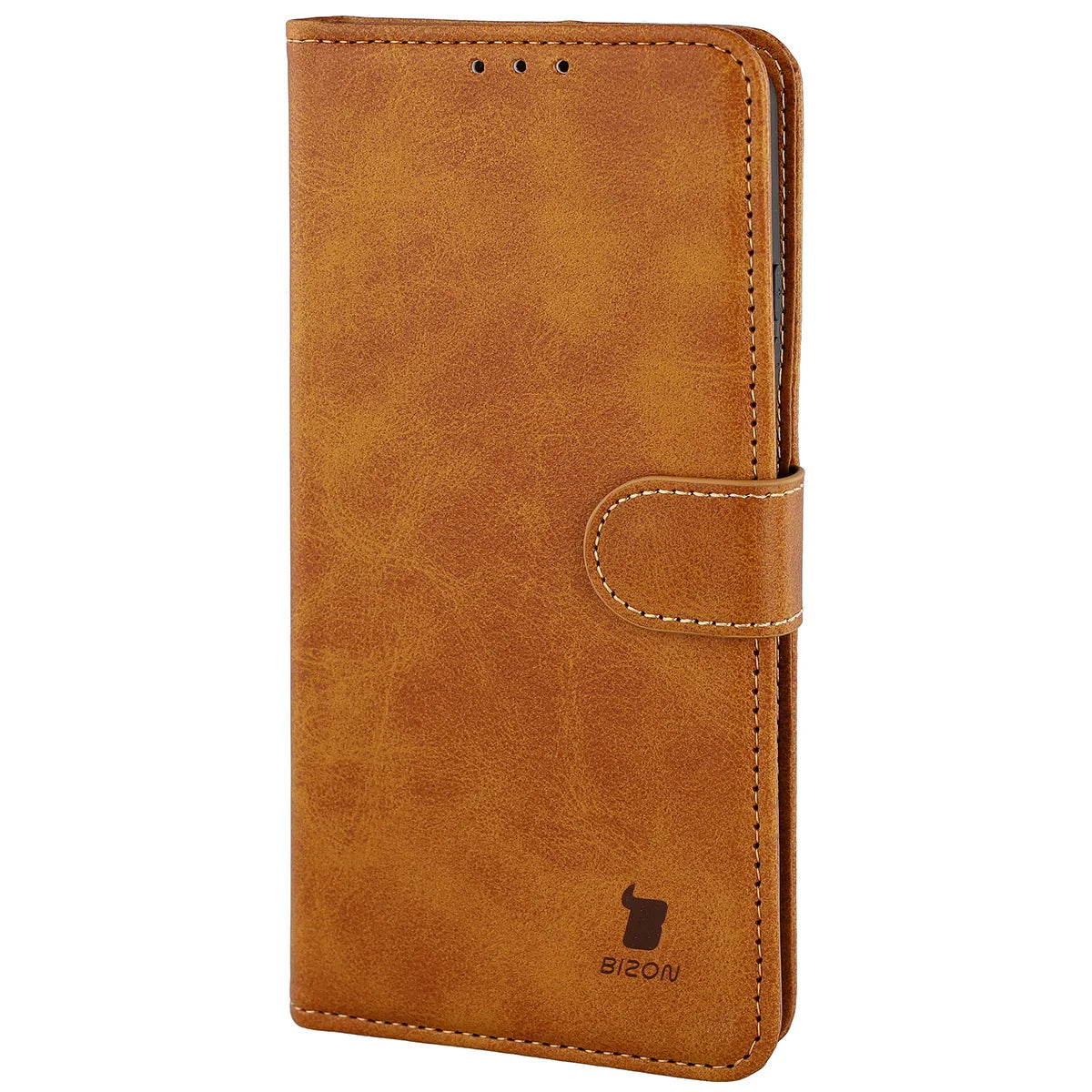 Handyhülle mit Klappe für Motorola Edge 70, Bizon Case Pocket, Braun