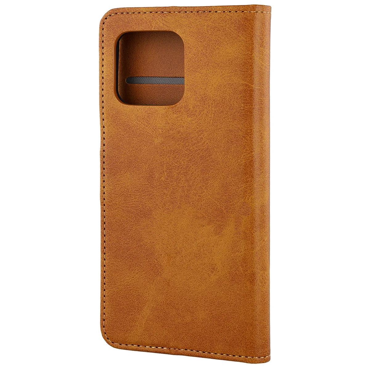Handyhülle mit Klappe für Motorola Edge 70, Bizon Case Pocket, Braun