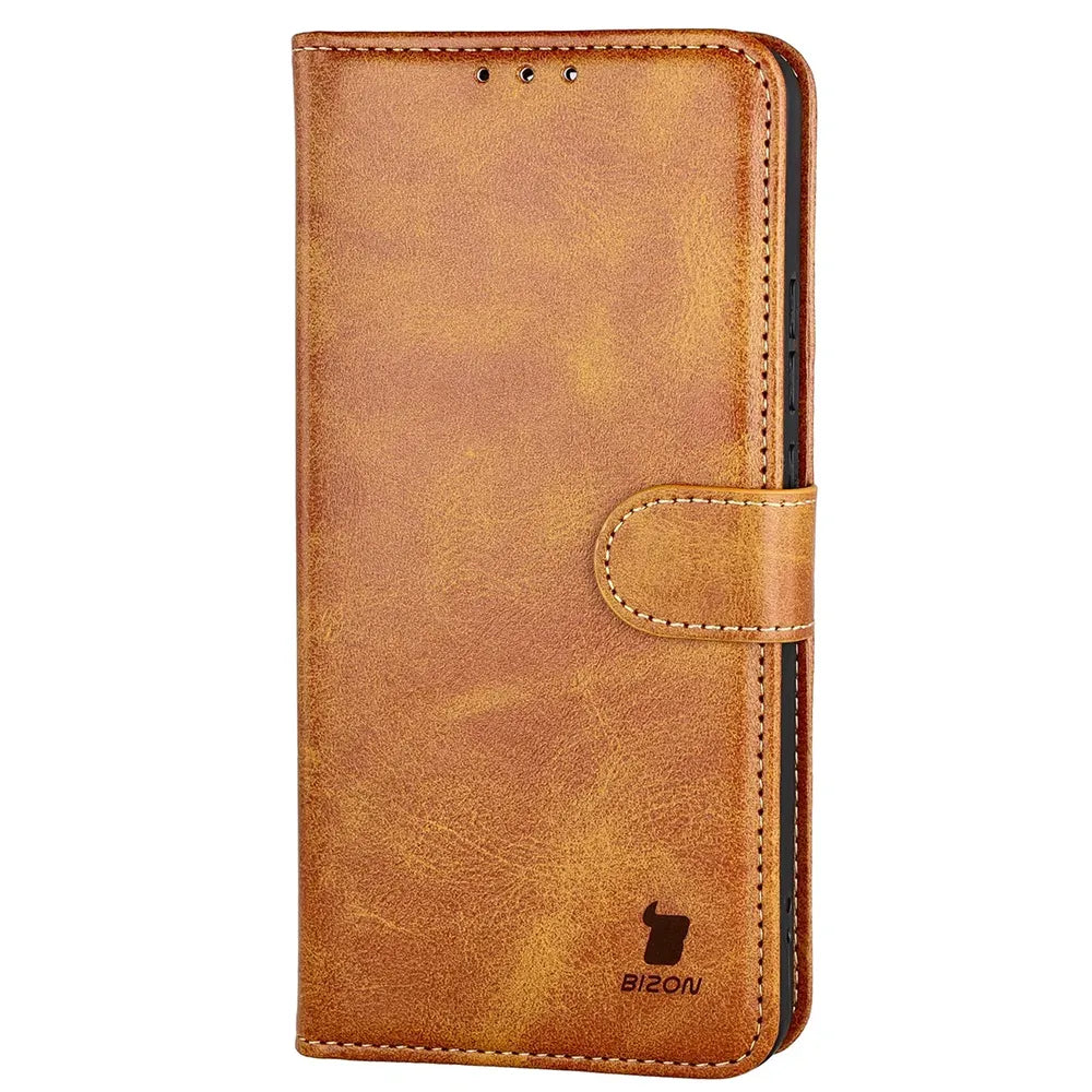 Handyhülle mit Klappe für Motorola Edge 70 Max, Bizon Case Pocket, Braun (3/6)