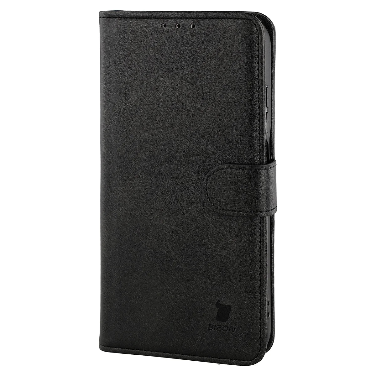 Handyhülle mit Klappe für Motorola Moto G67 5G / G77 5G, Bizon Case Pocket, Schwarz