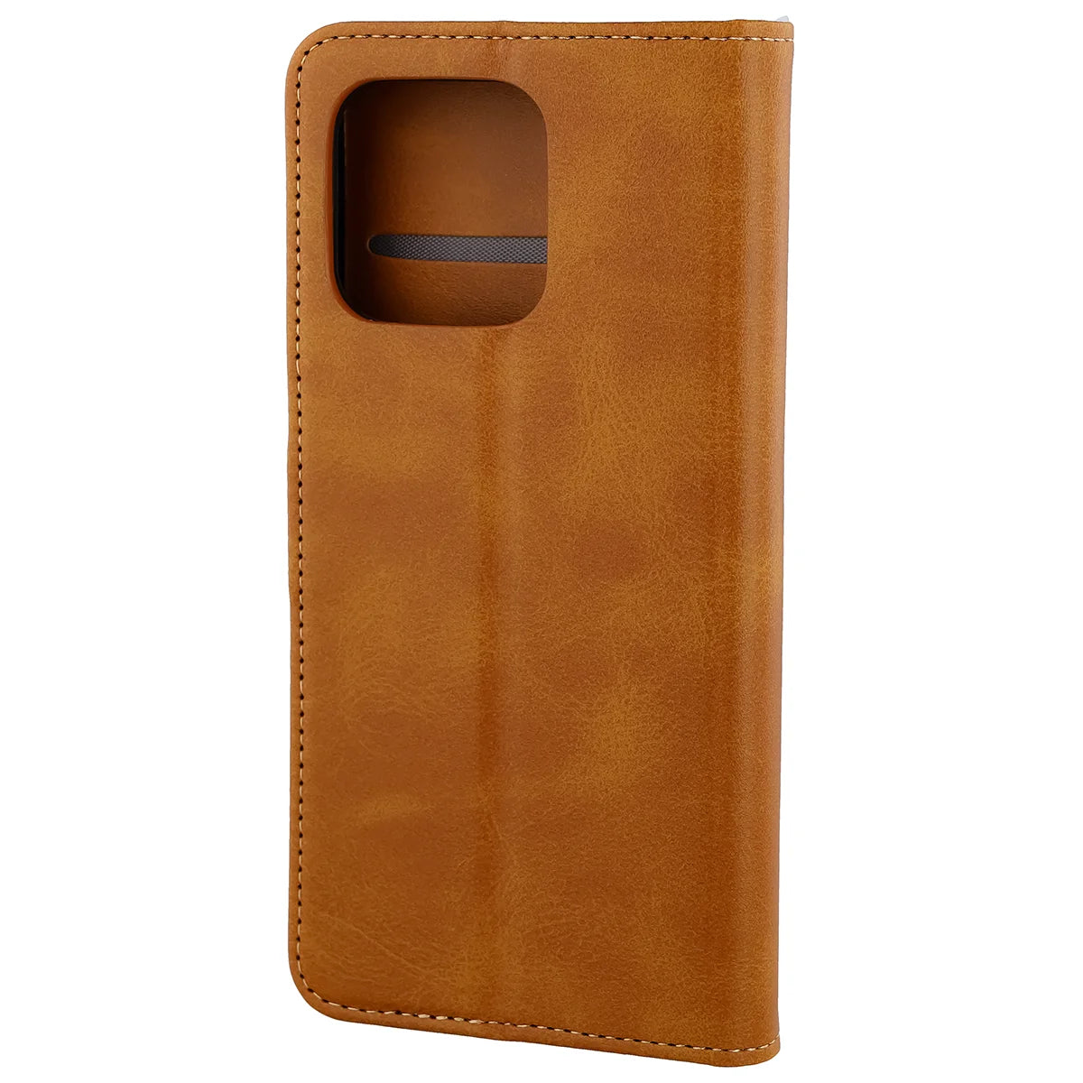 Handyhülle mit Klappe für Motorola Moto G67 5G / G77 5G, Bizon Case Pocket, Braun