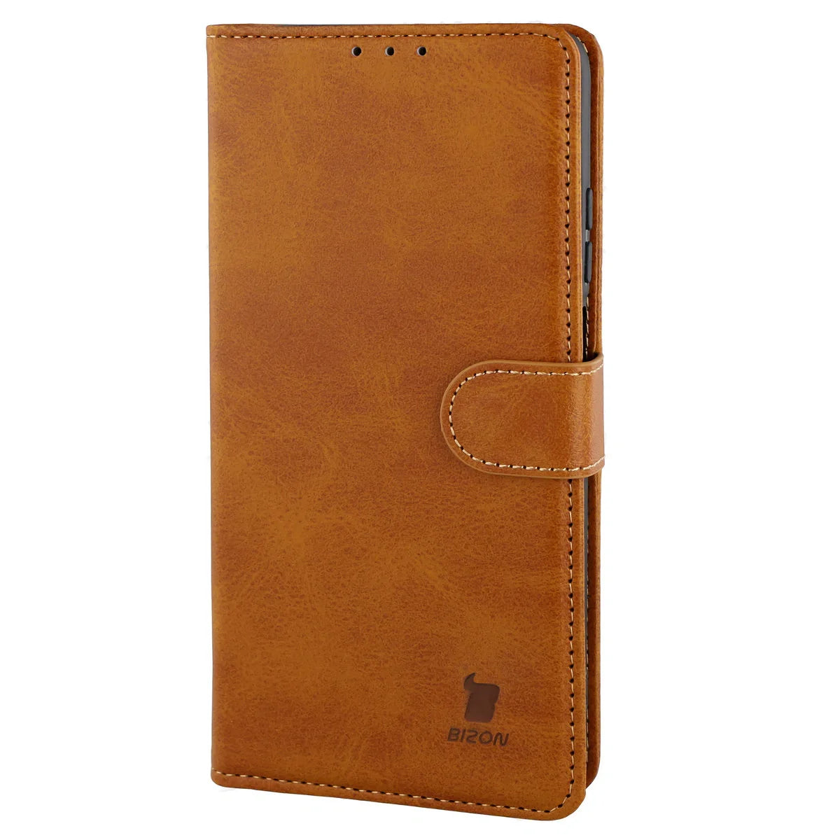 Handyhülle mit Klappe für Motorola Moto G57 Power / G67 Power, Bizon Case Pocket, Braun