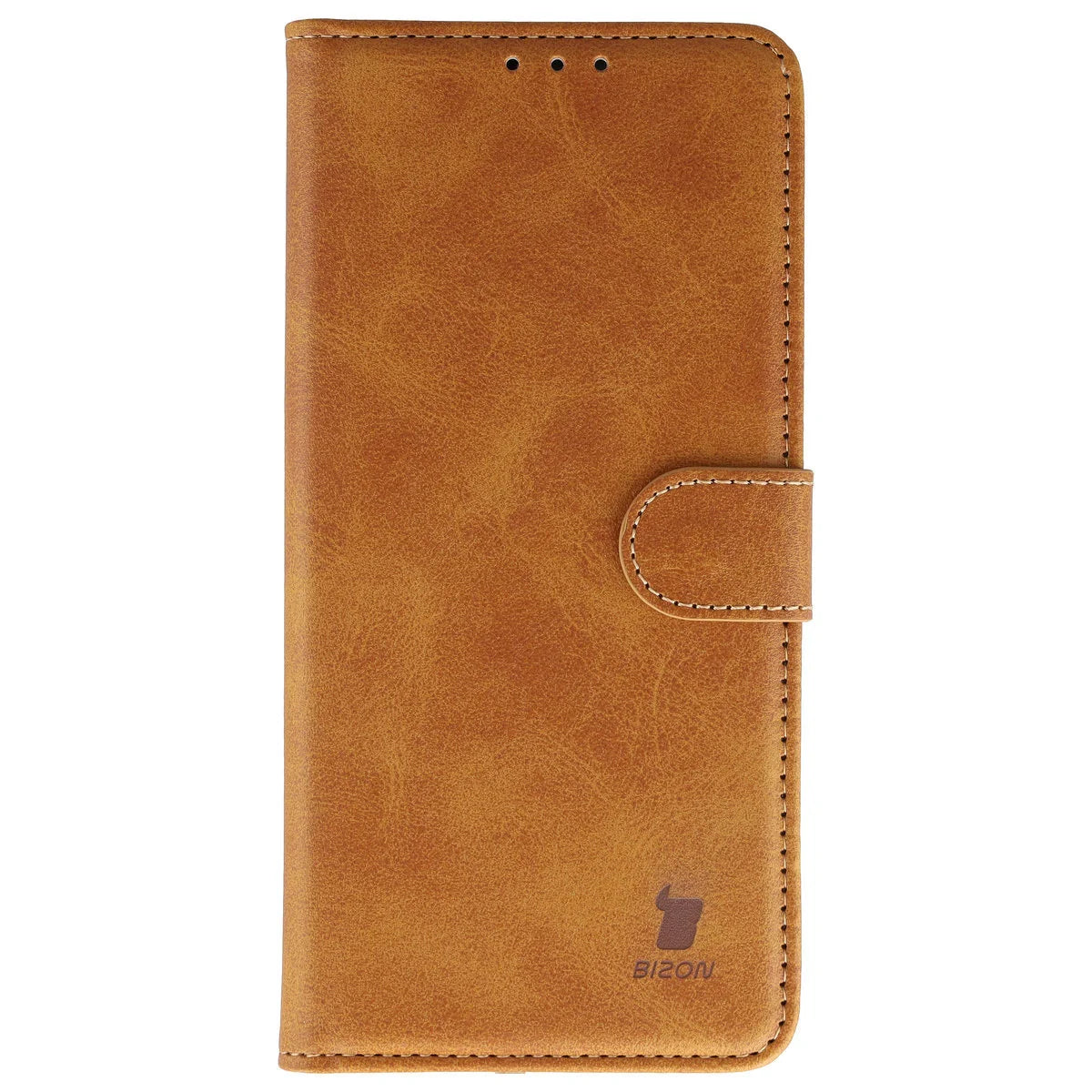 Handyhülle mit Klappe für Motorola Moto G86 Power 5G, Bizon Case Pocket, Braun
