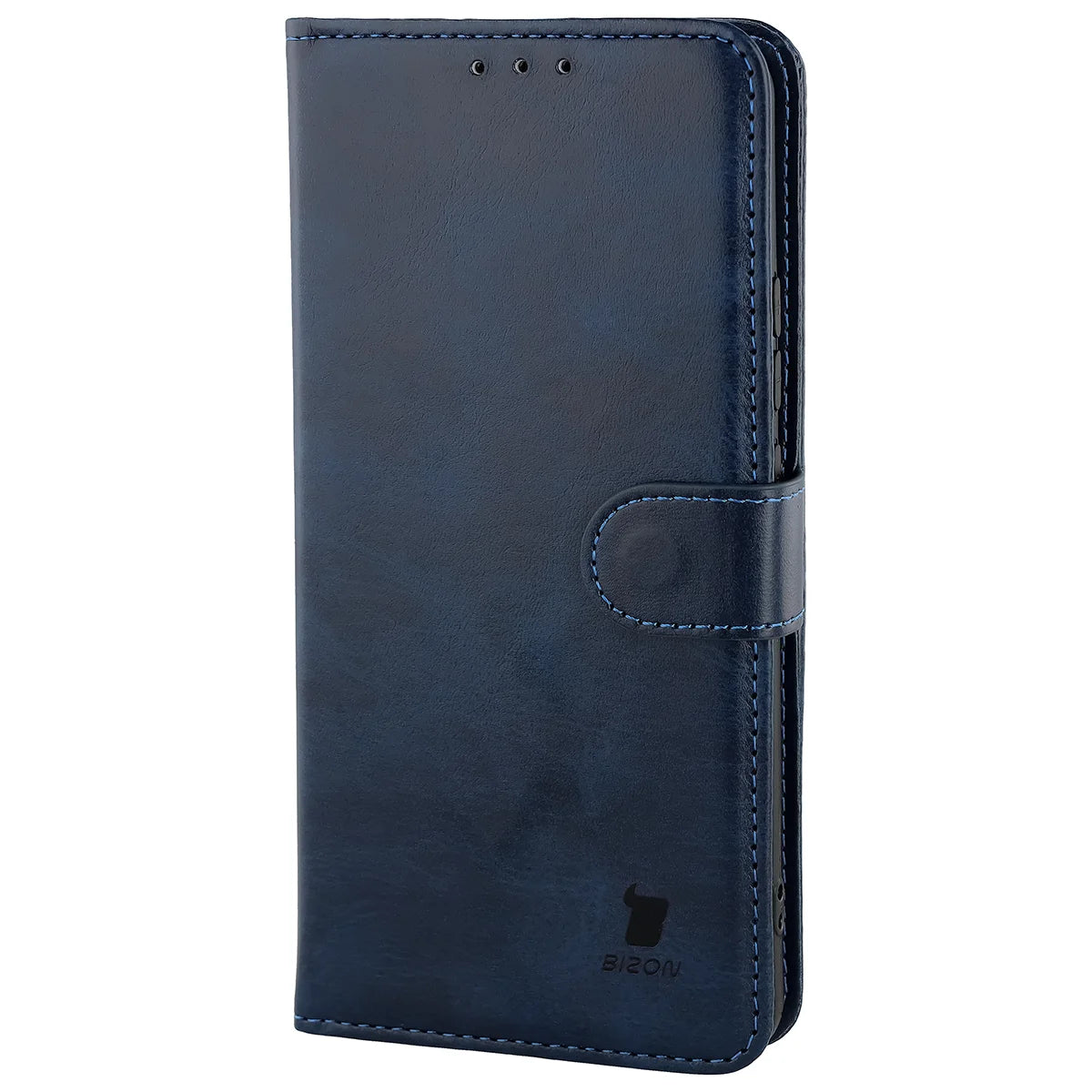 Handyhülle mit Klappe für Motorola Signature, Bizon Case Pocket, Dunkelblau