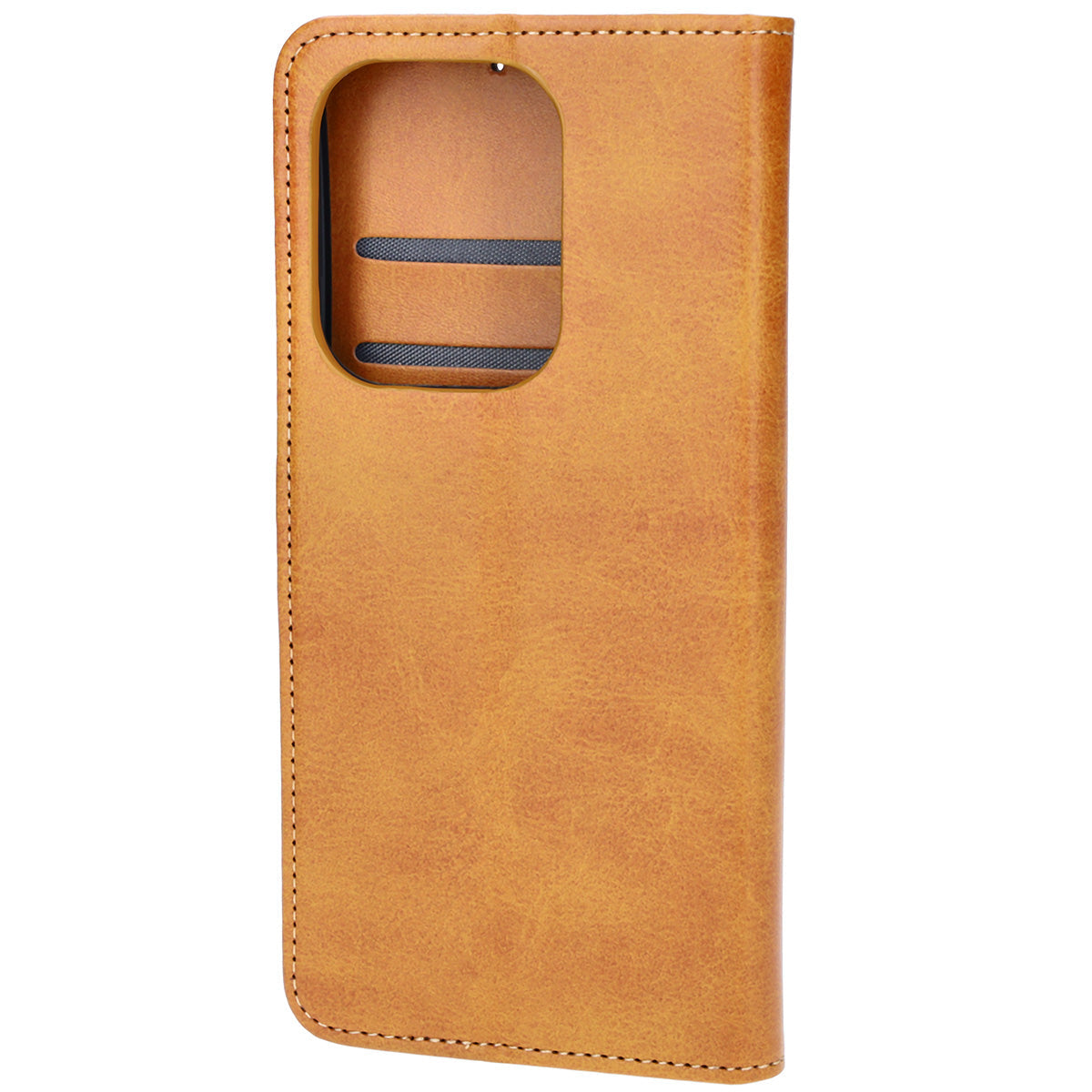 Handyhülle mit Klappe für Xiaomi Poco F6, Bizon Case Pocket, Braun