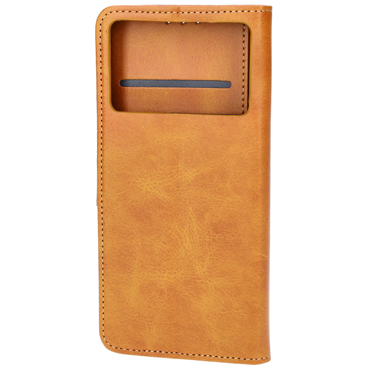 Handyhülle mit Klappe für Xiaomi Poco F6 Pro, Bizon Case Pocket, Braun