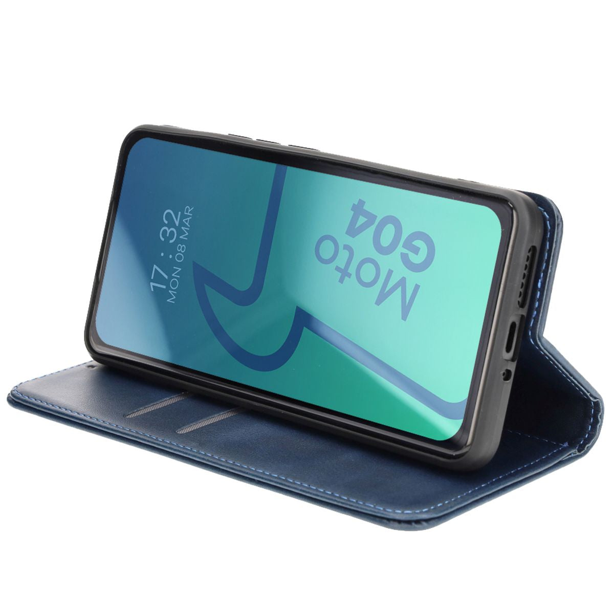 Schutzhülle für Motorola Moto G04 / G24, Bizon Case Pocket Pro, Dunkelblau