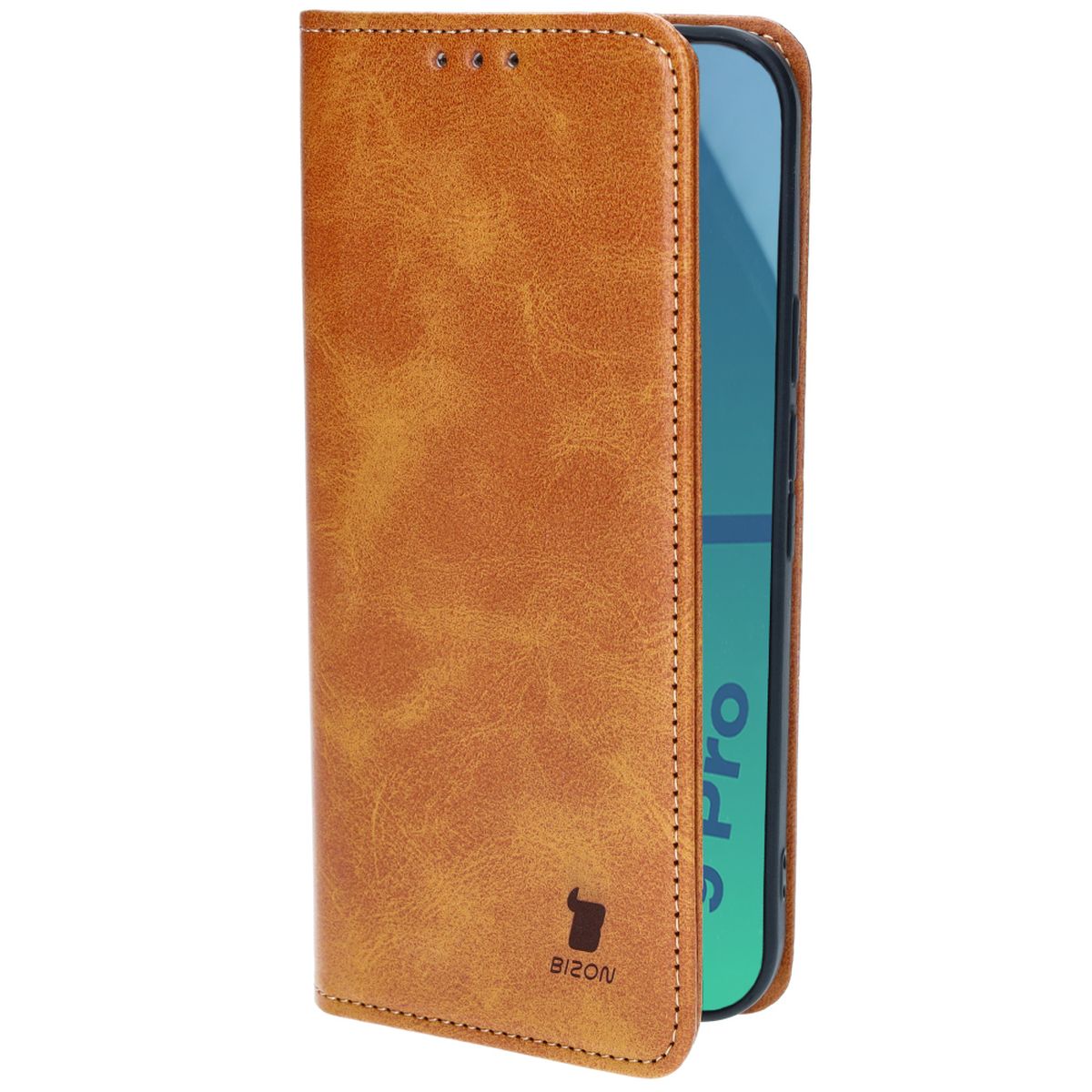 Handyhülle mit Klappe für Google Pixel 9 Pro XL, Bizon Case Pocket Pro, Braun