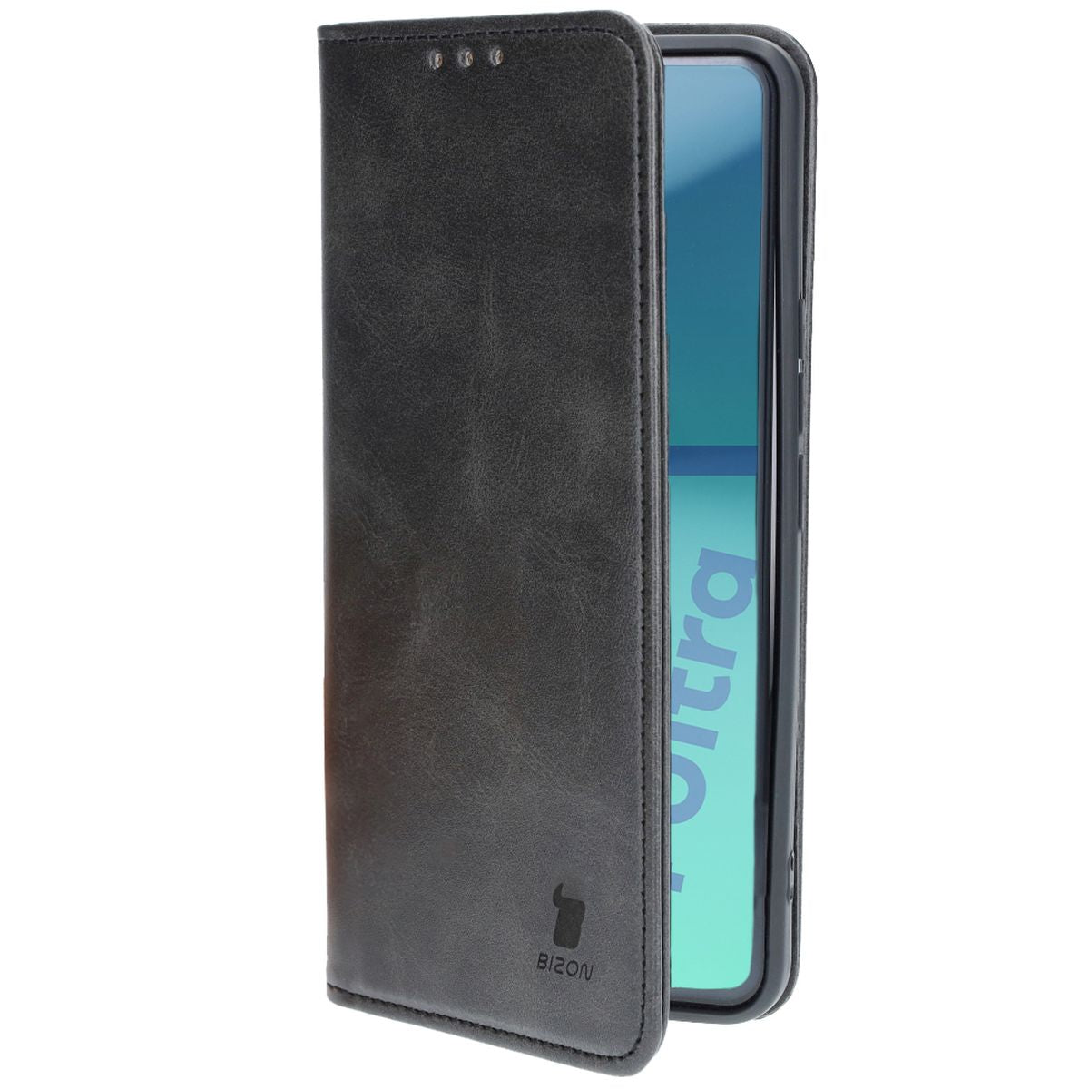 Handyhülle mit Klappe für Xiaomi 14 Ultra, Bizon Case Pocket Pro, Schwarz