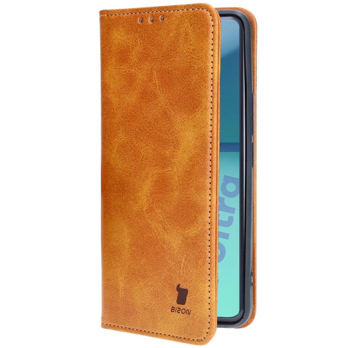 Handyhülle mit Klappe für Xiaomi 14 Ultra, Bizon Case Pocket Pro, Braun