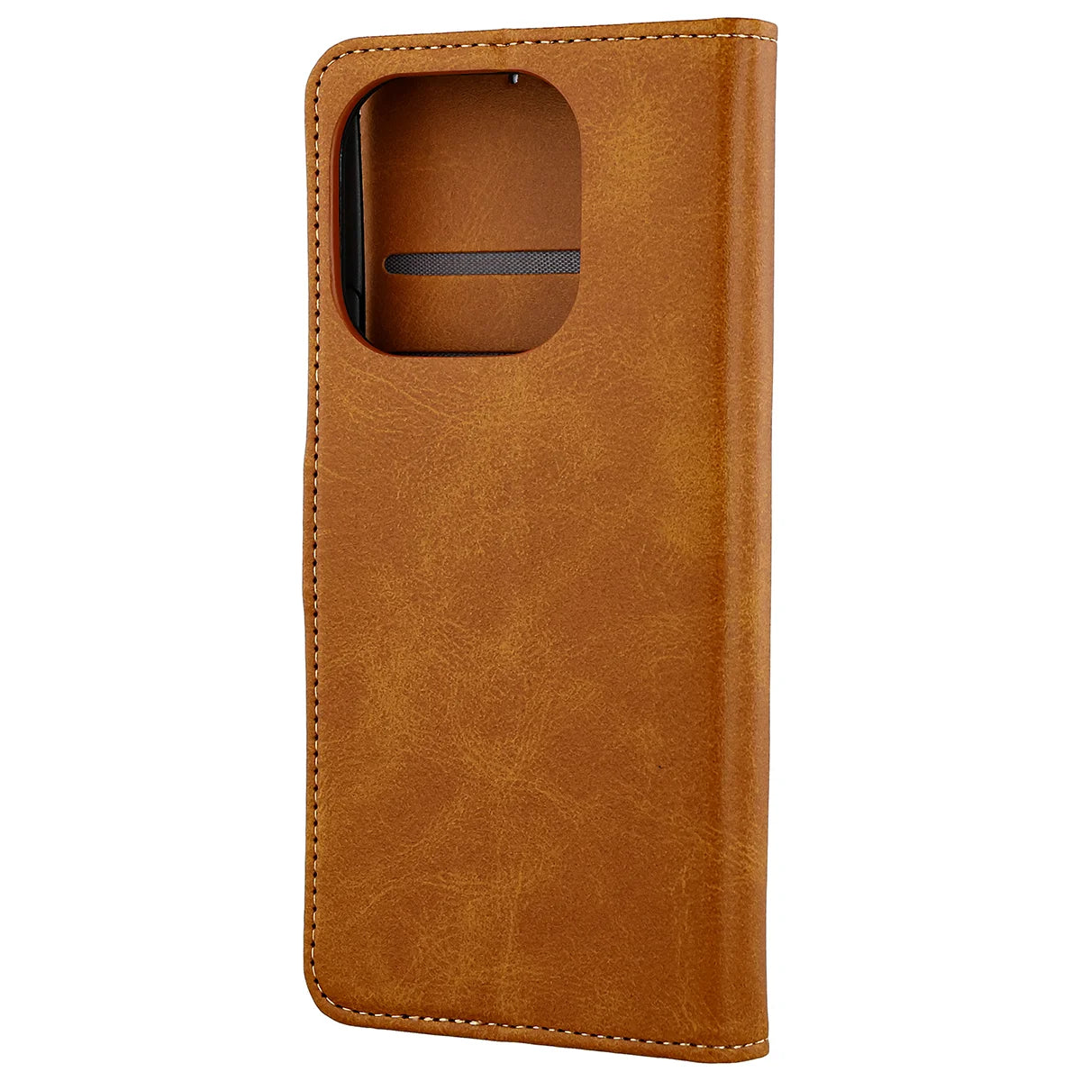 Handyhülle mit Klappe für Realme 16 Pro Plus 5G, Bizon Case Pocket, Braun