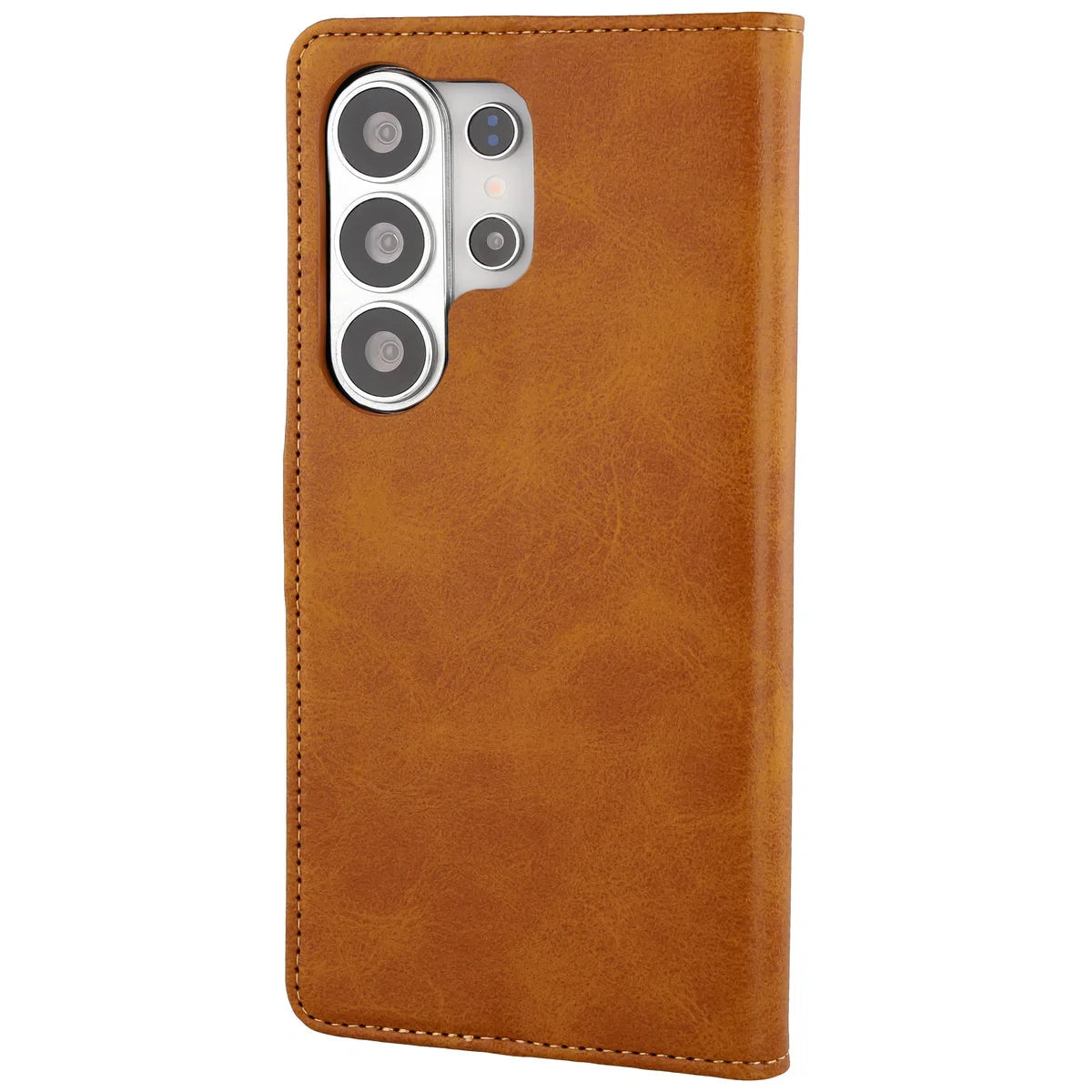 Handyhülle mit Klappe für Galaxy S26 Ultra, Bizon Case Pocket, Braun