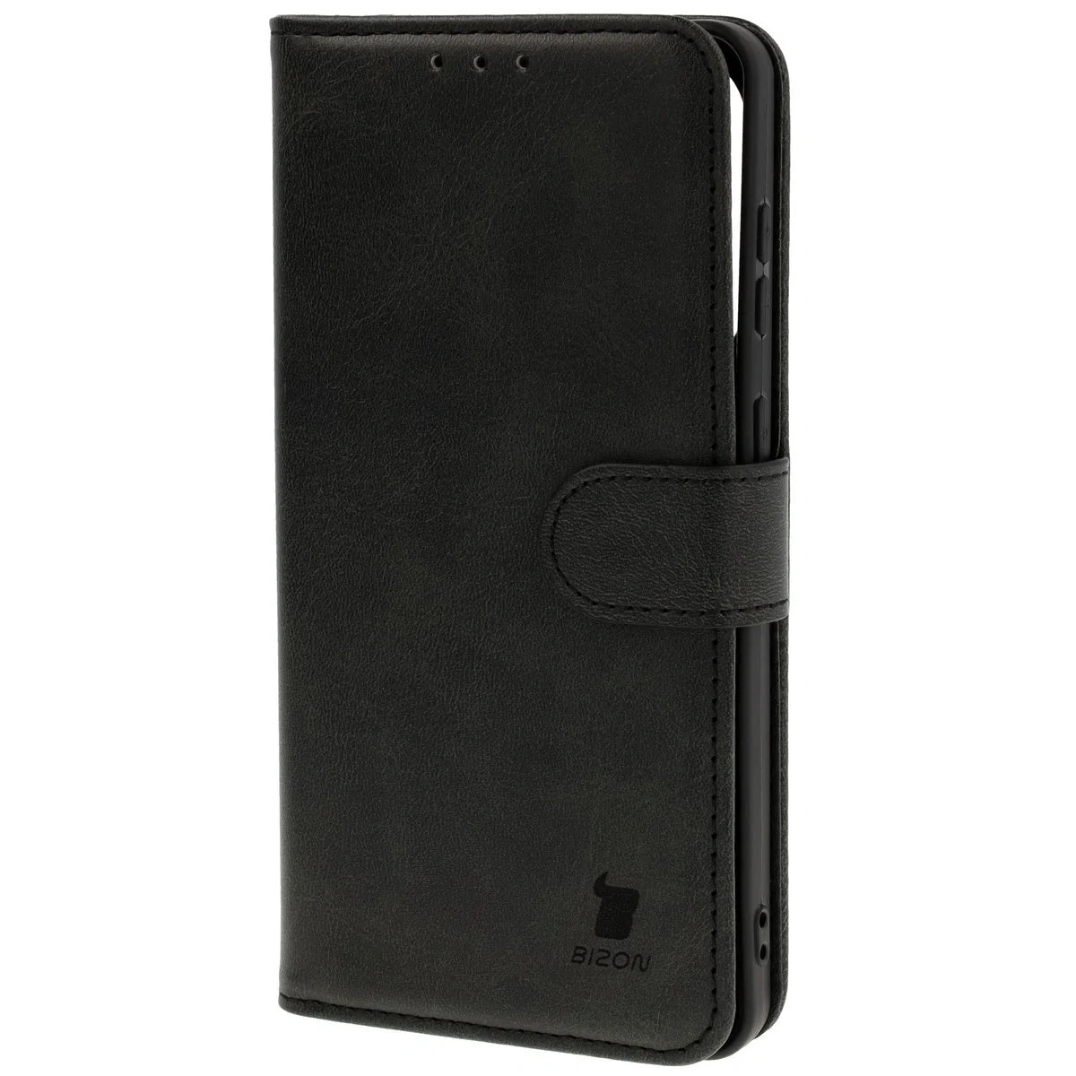 Handyhülle mit Klappe für Galaxy S25 Edge, Bizon Case Pocket, Schwarz