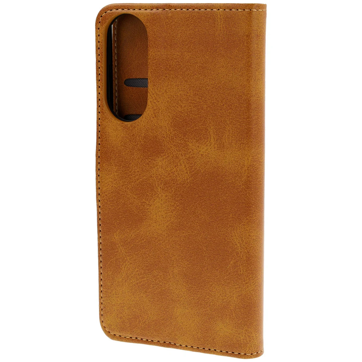 Handyhülle mit Klappe für Galaxy S25 Edge, Bizon Case Pocket, Braun