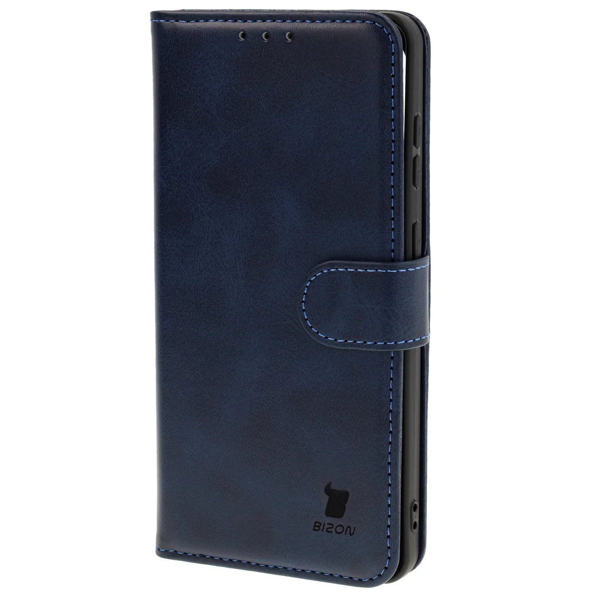 Handyhülle mit Klappe für Galaxy S25 Edge, Bizon Case Pocket, Dunkelblau