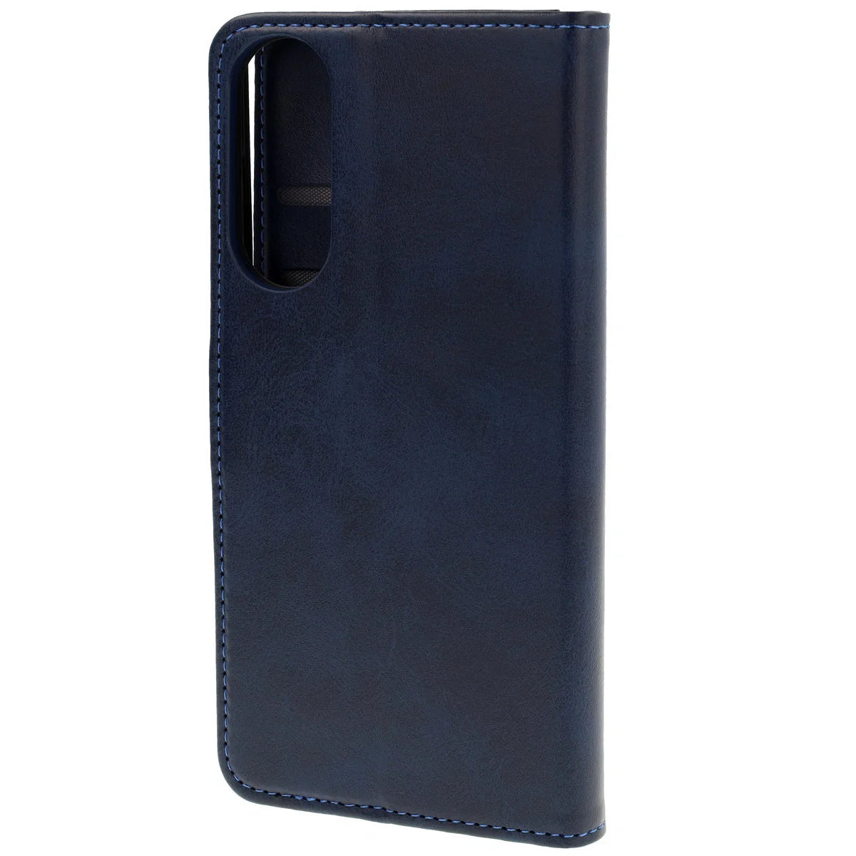 Handyhülle mit Klappe für Galaxy S25 Edge, Bizon Case Pocket, Dunkelblau