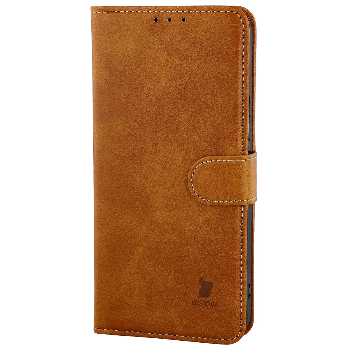 Handyhülle mit Klappe für Vivo V70 FE 5G, Bizon Case Pocket, Braun