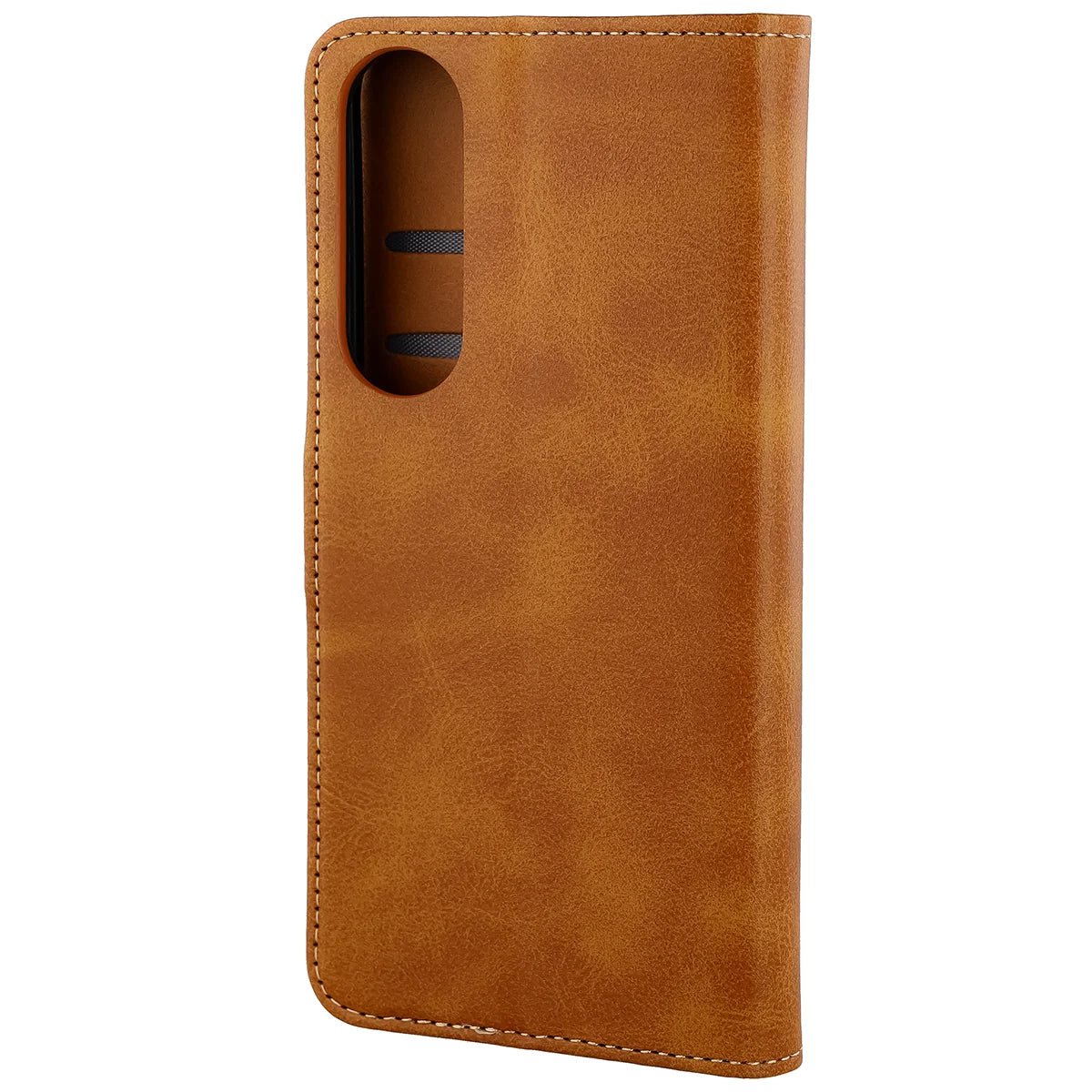 Handyhülle mit Klappe für Vivo V70 FE 5G, Bizon Case Pocket, Braun