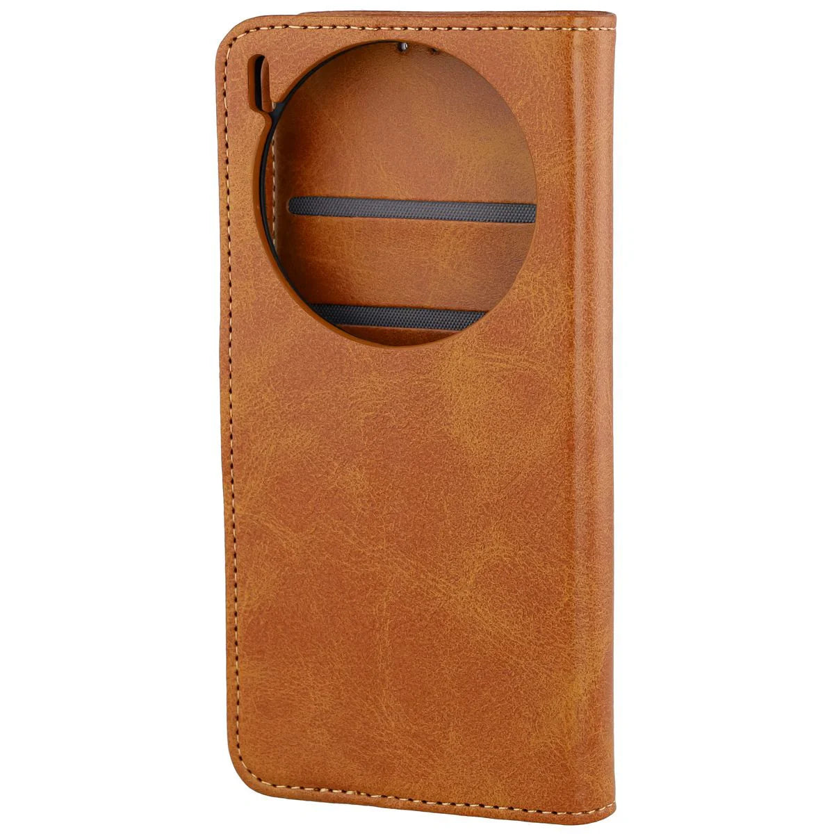Handyhülle mit Klappe für Vivo X300, Bizon Case Pocket, Braun
