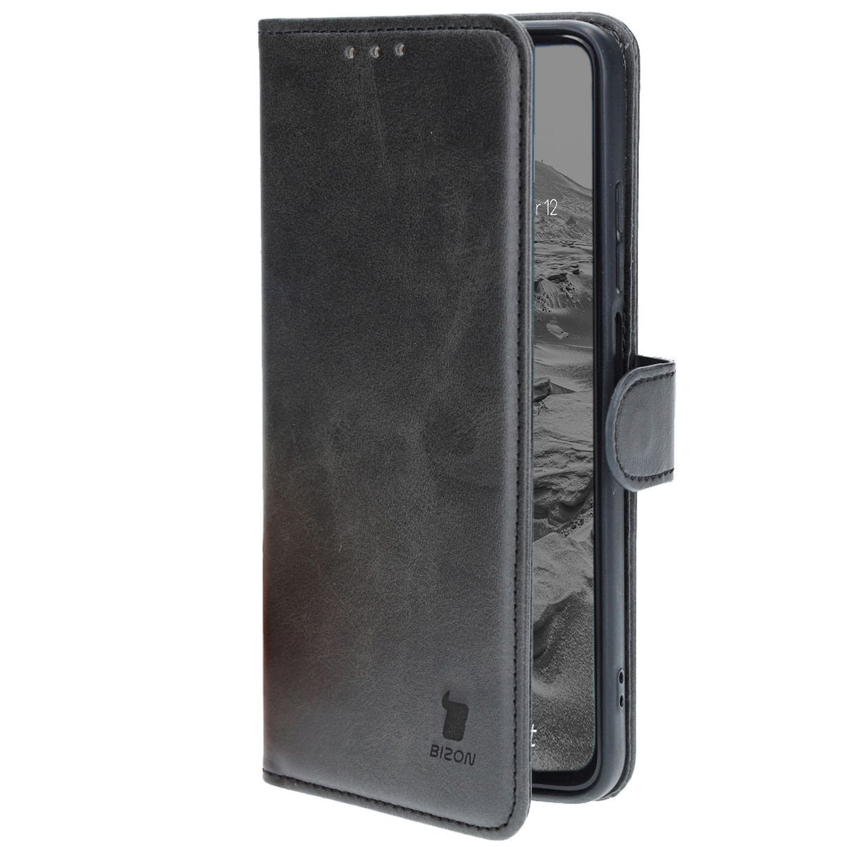 Handyhülle mit Klappe für Xiaomi 14 Ultra, Bizon Case Pocket, Schwarz
