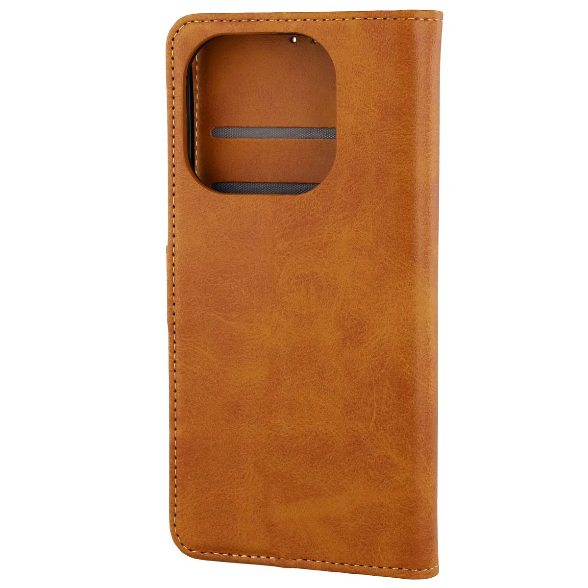 Handyhülle mit Klappe für Xiaomi 15T, Bizon Case Pocket, Braun