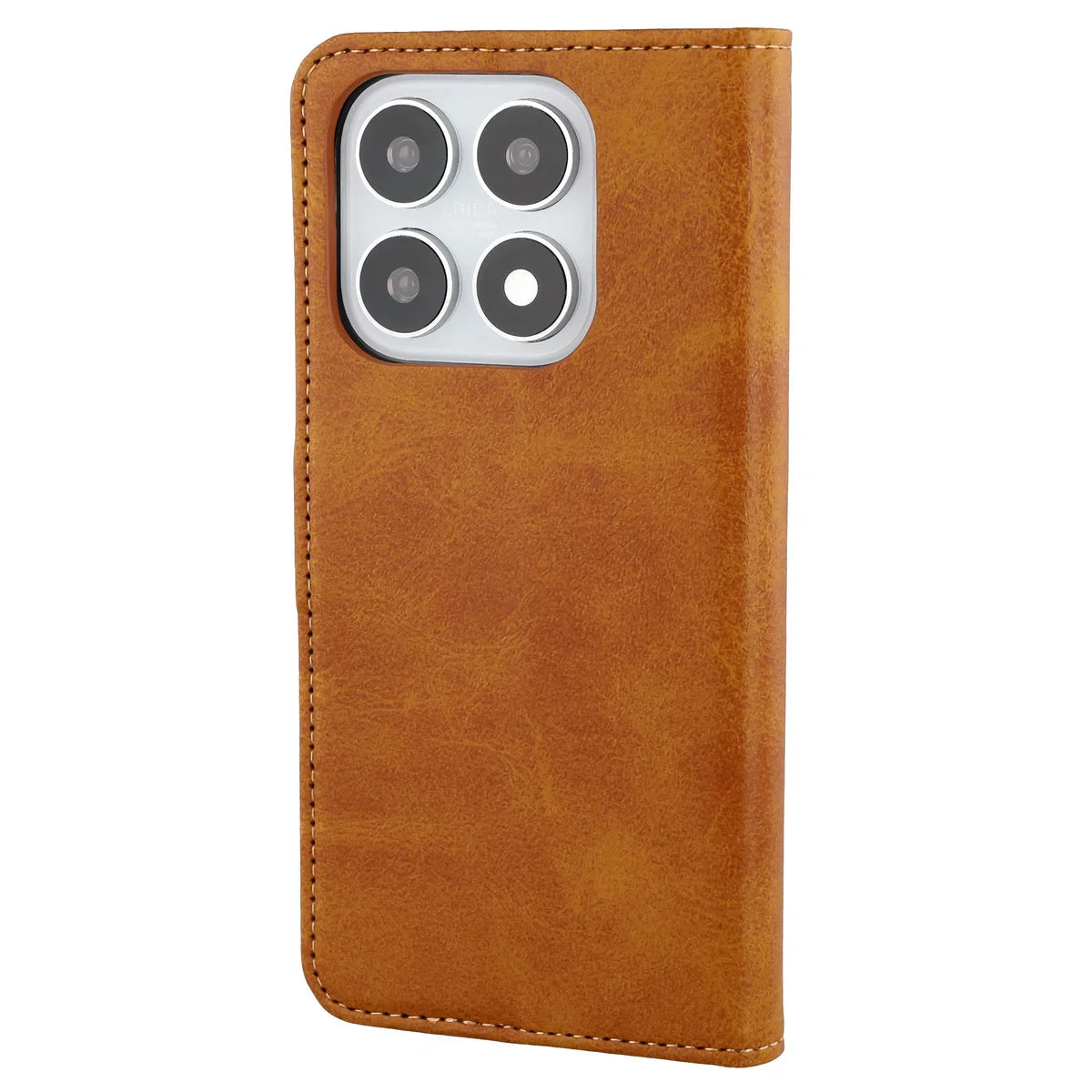 Handyhülle mit Klappe für Xiaomi 17, Bizon Case Pocket, Braun