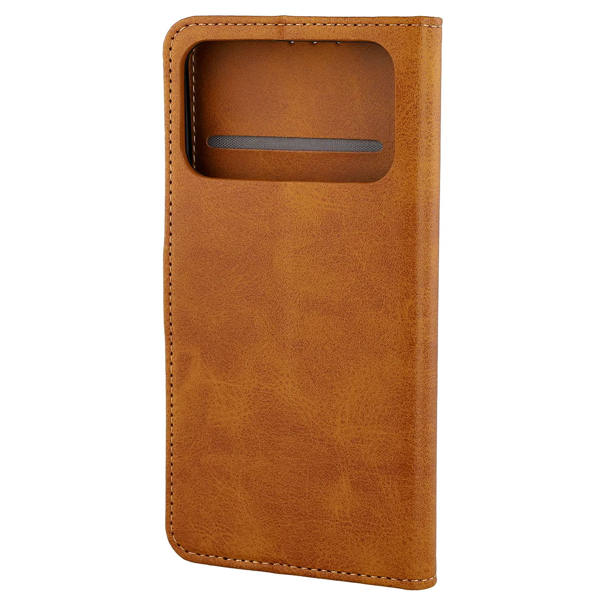 Handyhülle mit Klappe für Xiaomi POCO F8 Pro, Bizon Case Pocket, Braun